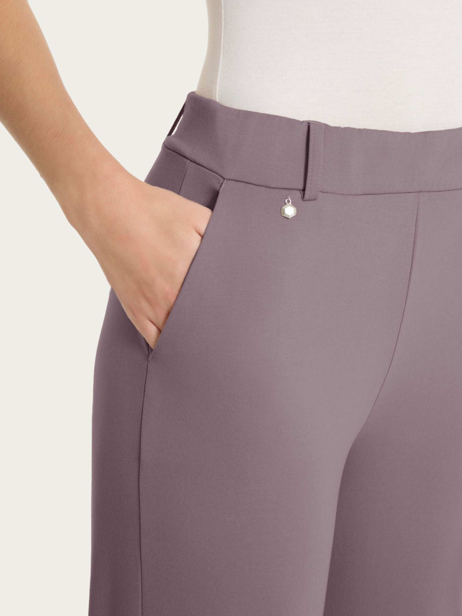 Ragno Compact Light Pantalone ampio tasche plum truffle