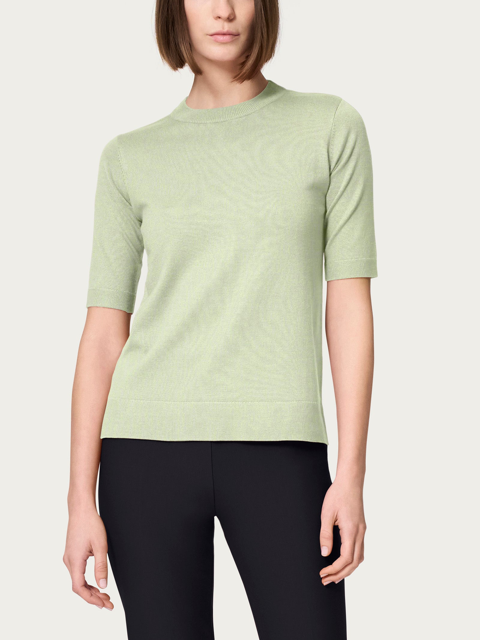 Ragno Four Seasons Maglia Girocollo Donna Manica Corta Verde