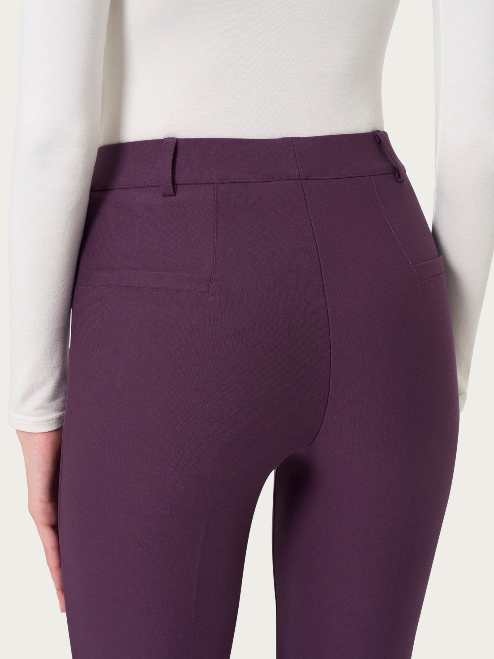 Ragno Compact pantalone flare Plum Perfect caviglia