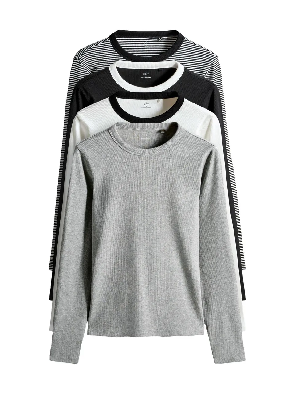 Next The Set 4 magliette donna coste manica lunga