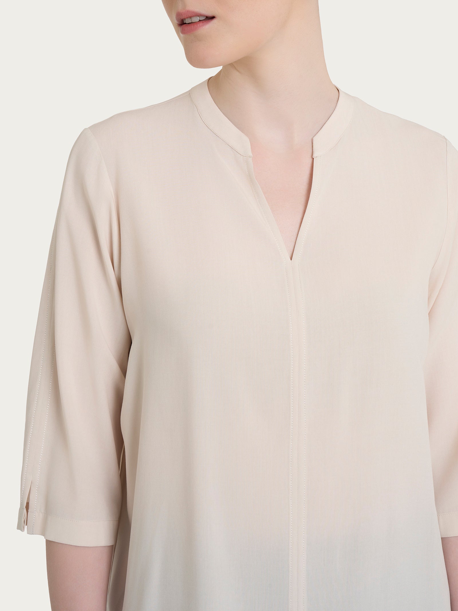 Ragno Ecoseta blusa coreana manica 3/4 Champignon raso