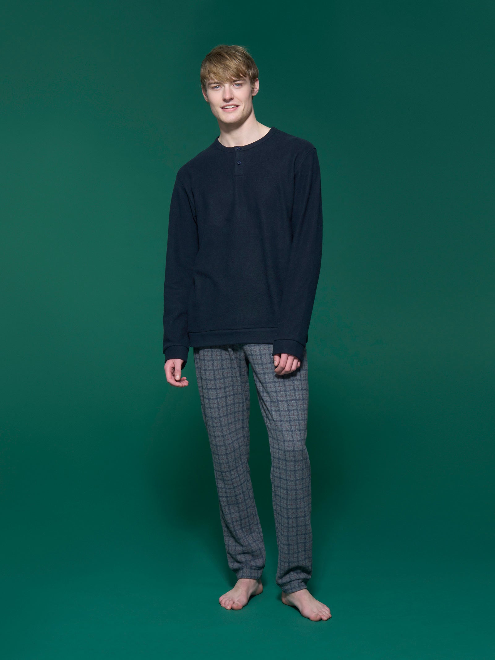 Ragno Sport Pigiama Serafino Cotton Eco Pile Grigio Mel. caldo