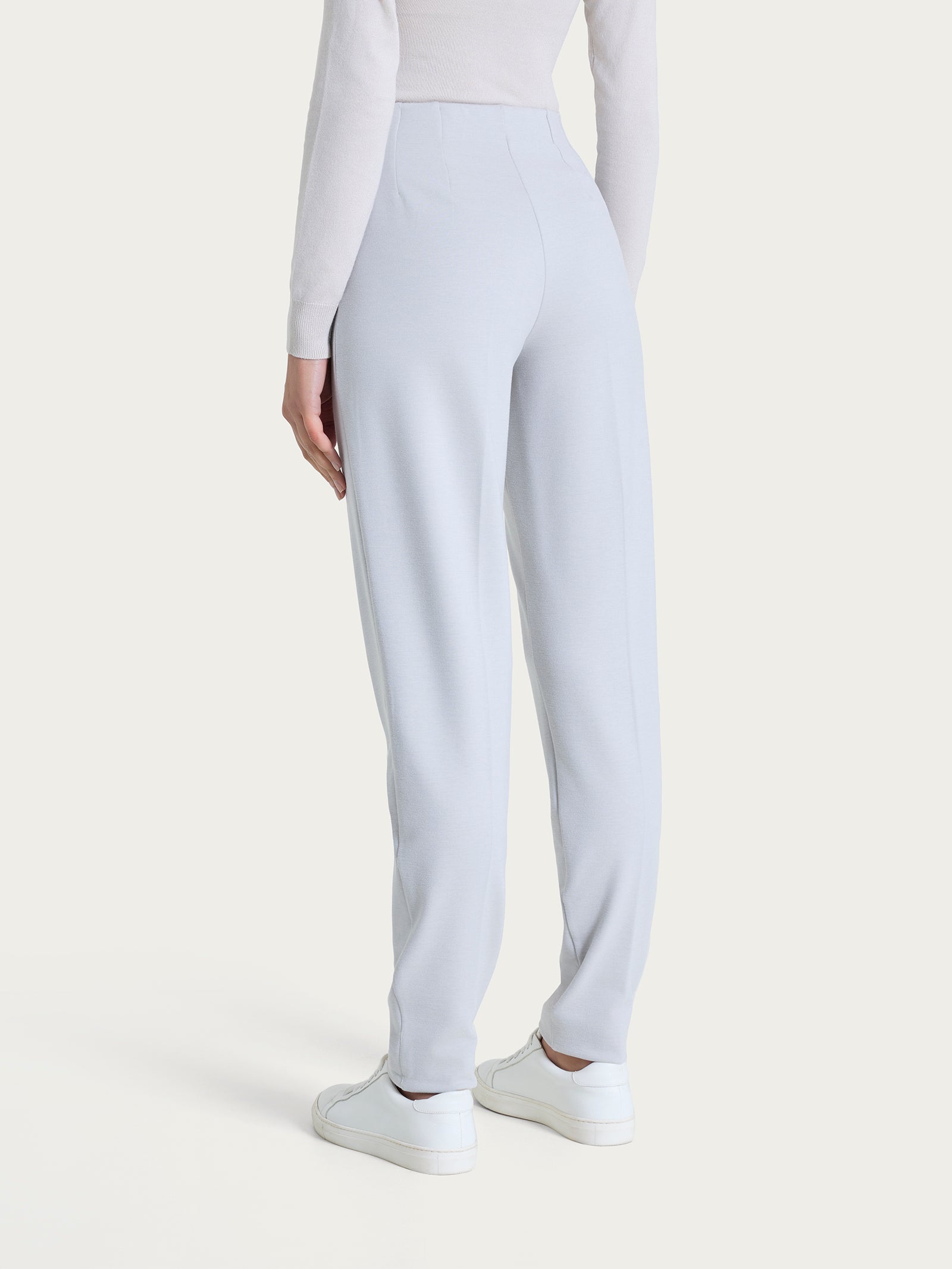 Ragno Compact pantalone sigaretta ghiaia skinny cashmere