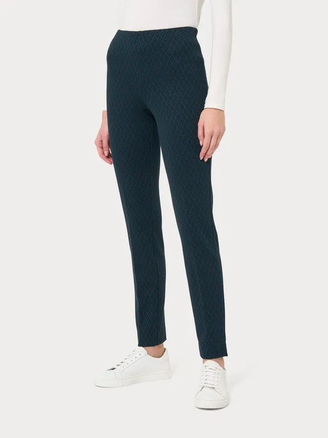Ragno Eco Jacquard Pantalone Sigaretta Reflecting Pond a rombi
