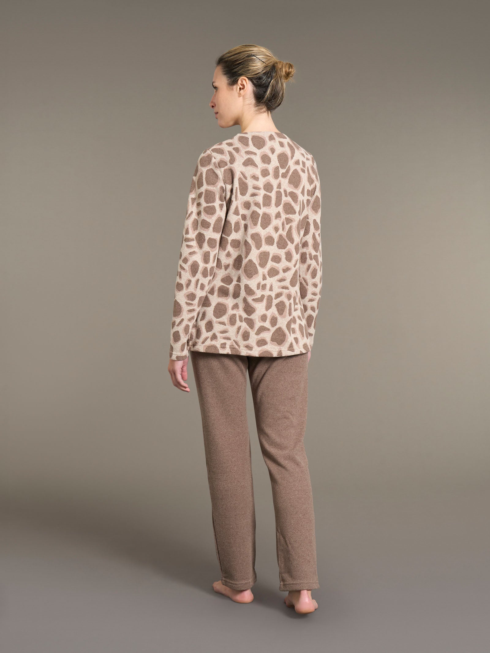 Ragno Sweet Emotion Pigiama Aperto Animalier Caffe pile