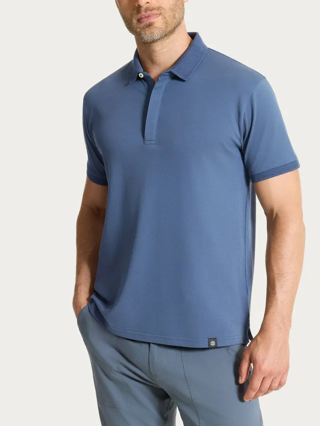Ragno Cotone Piquet Polo manica corta Vintage Indigo puro cotone