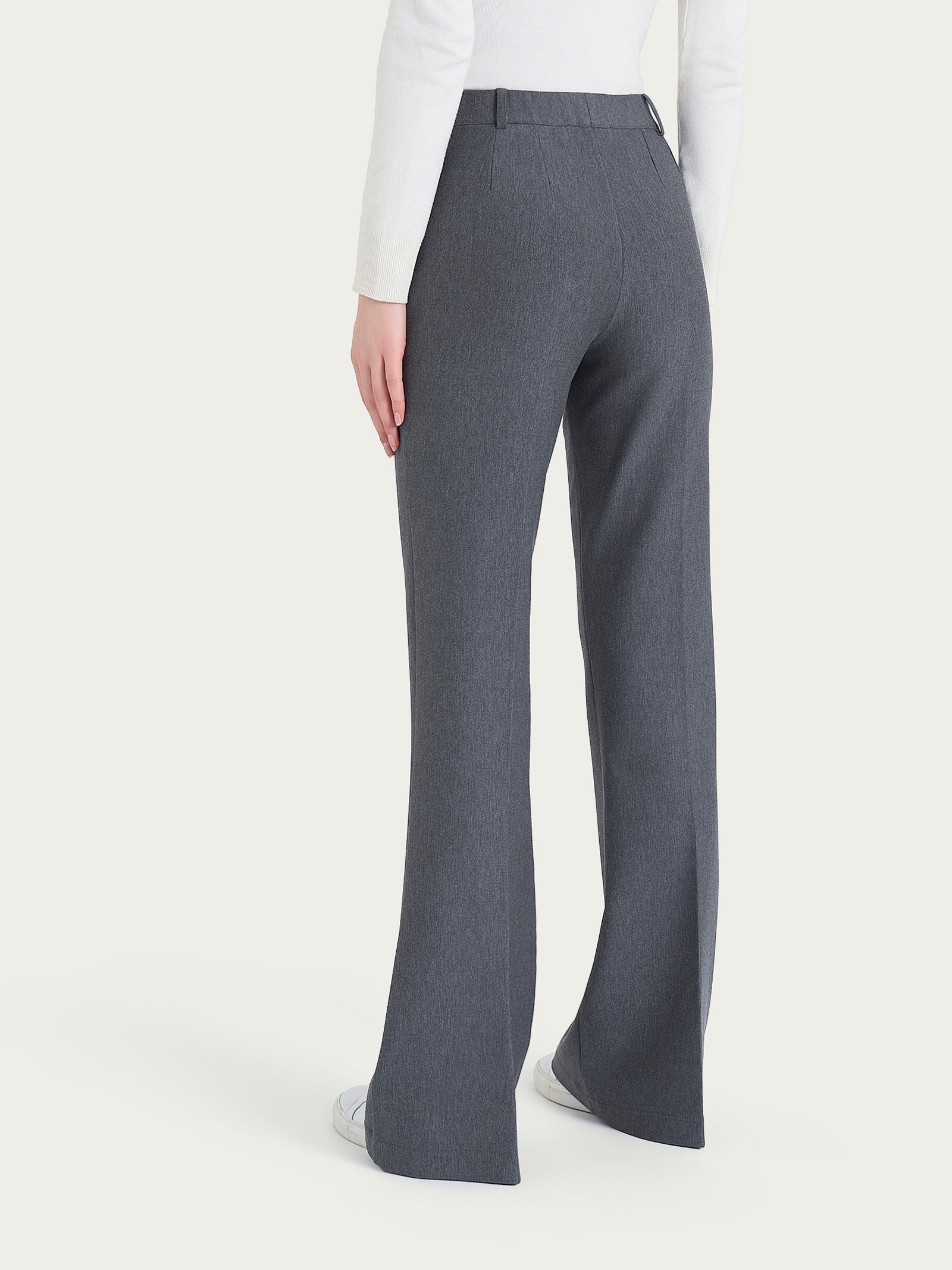 Ragno Compact pantalone flare lungo Ardesia Mel. con tasche