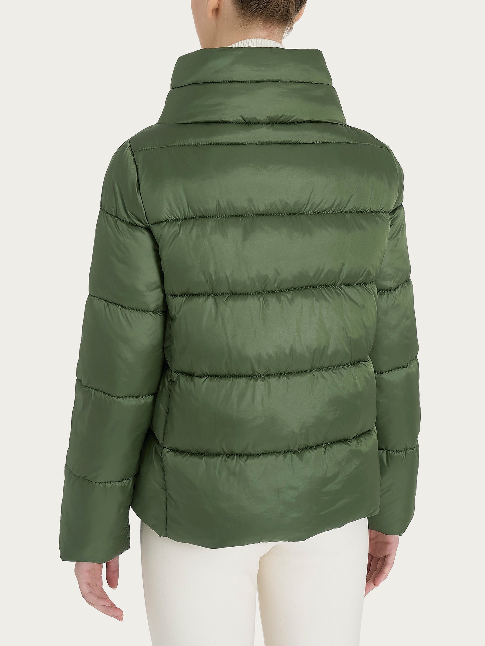 Ragno Vegan Down piumino collo alto Bronze Green