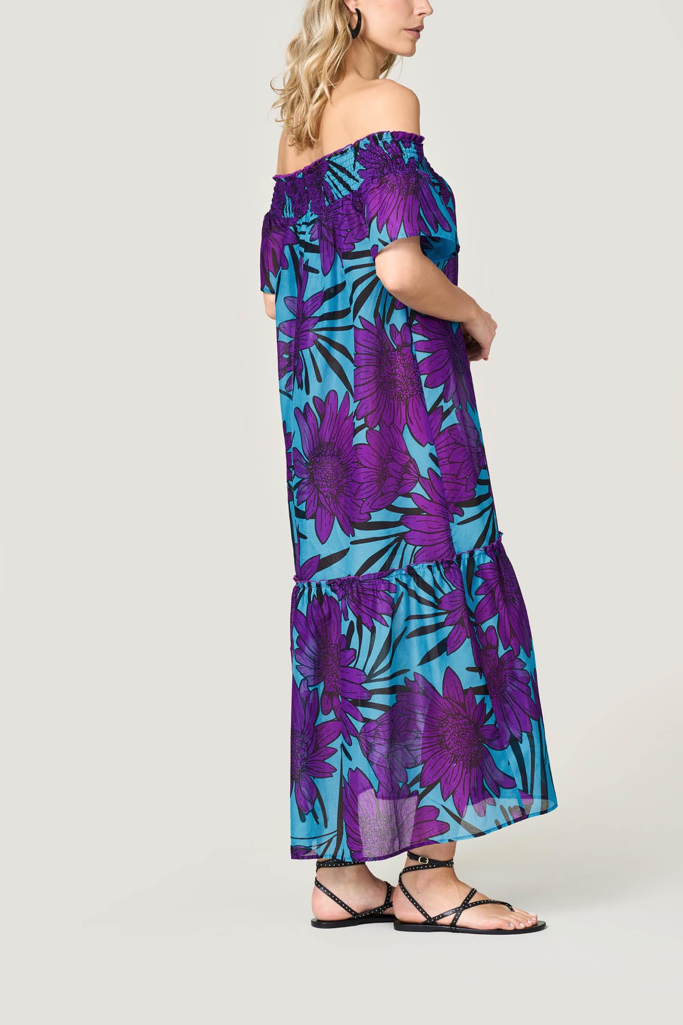 Goldenpoint Blooming copricostume abito lungo cotone floreale