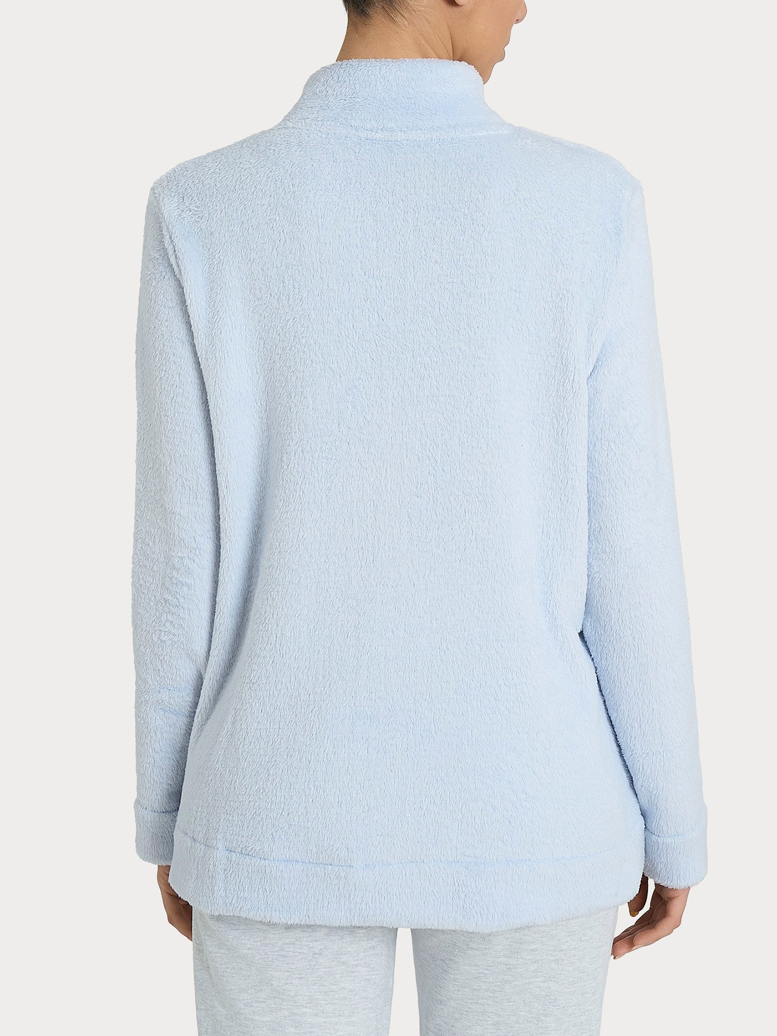 Ragno Polar Fleece giacca pigiama Xenon Blue aperta bottoni