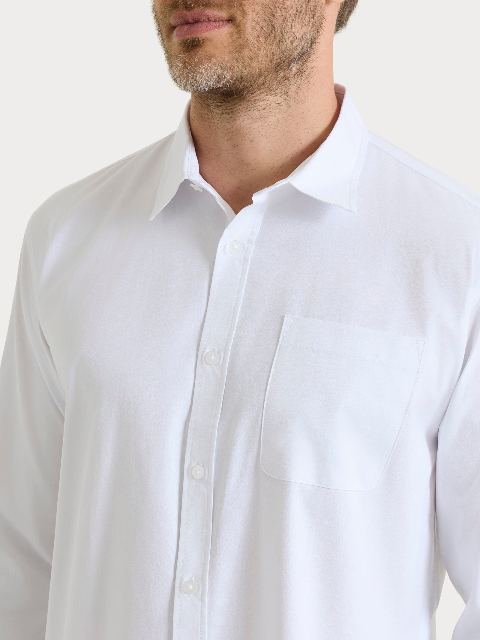 Ragno Oxford Double Twisted Camicia Uomo Bianco Cotone