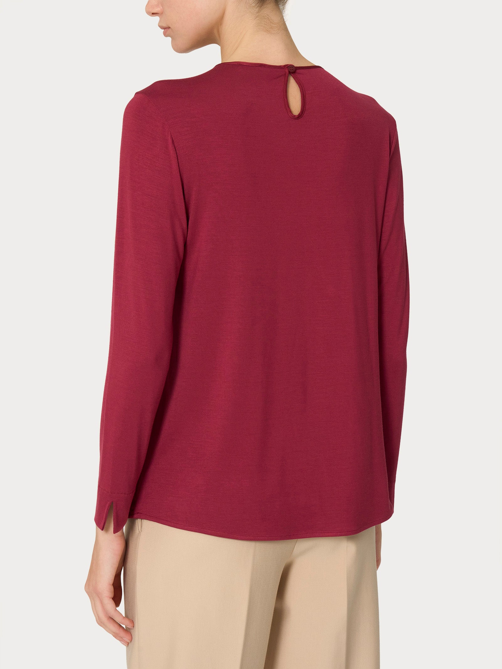 Ragno blusa manica lunga Tibetan Red viscosa