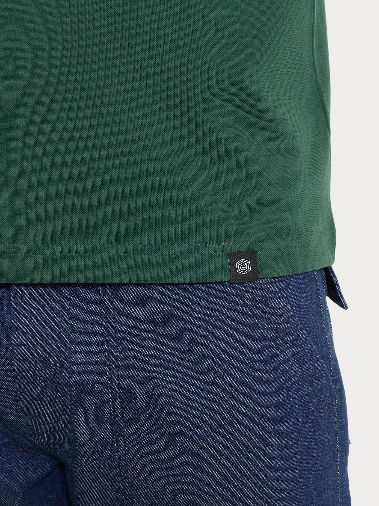 Ragno Puro Cotone polo manica corta Pineneedle piquet