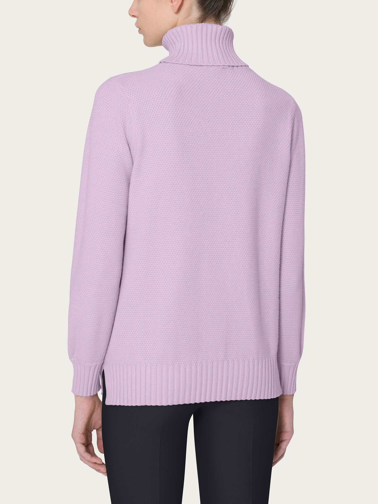 Ragno Four Seasons Dolcevita Punto Riso Maglia Rosa calda