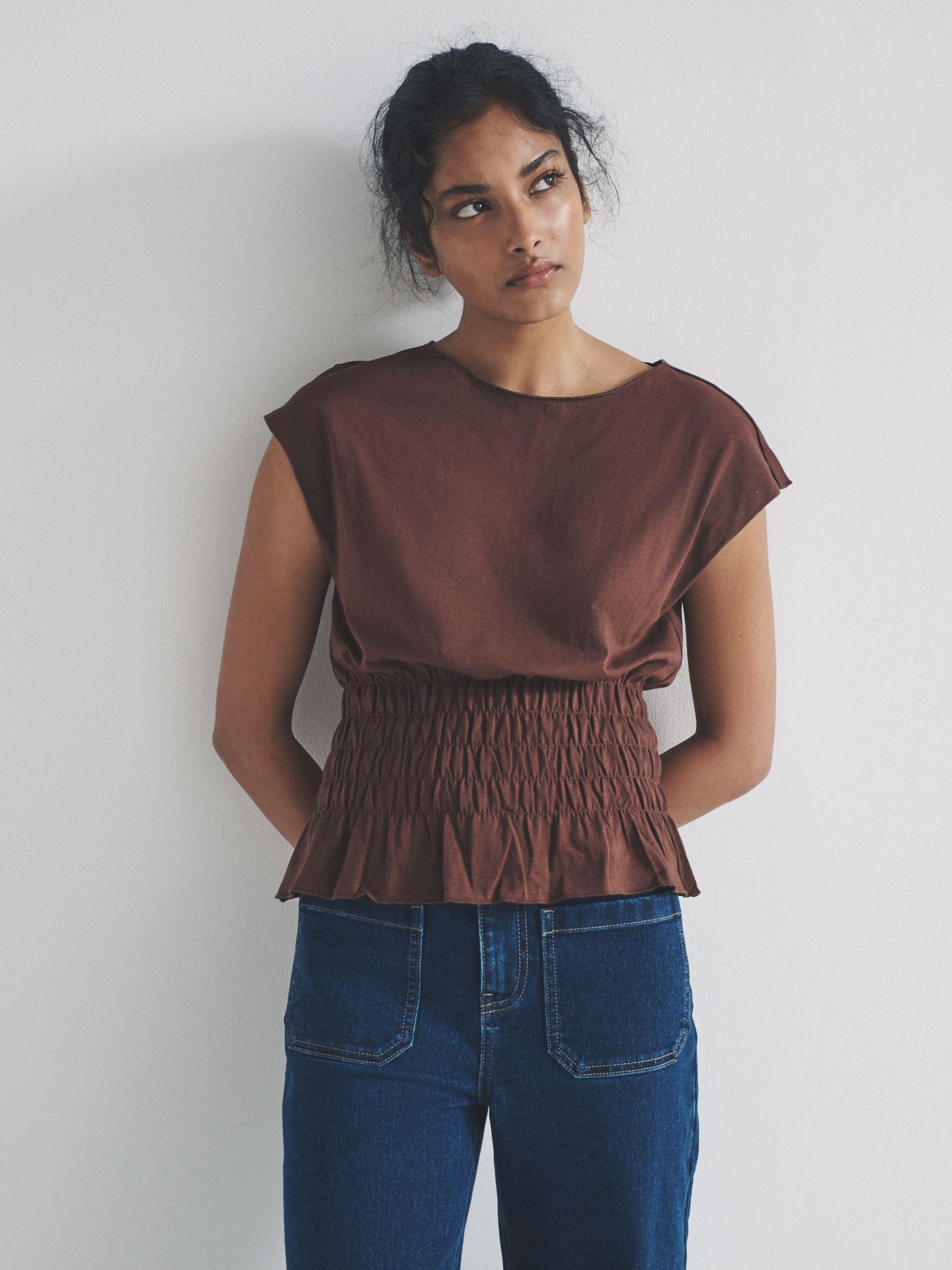 Geo Next The Set T-Shirt Arricciata Dettaglio Manica 3 Pezzi