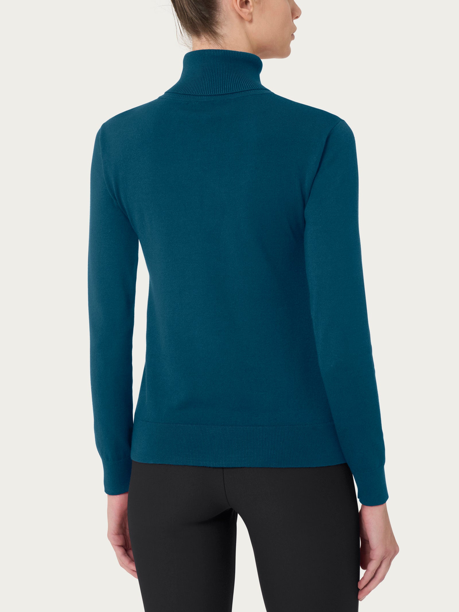 Ragno Four Seasons Dolcevita maglia blu Reflecting Pond termoregolante