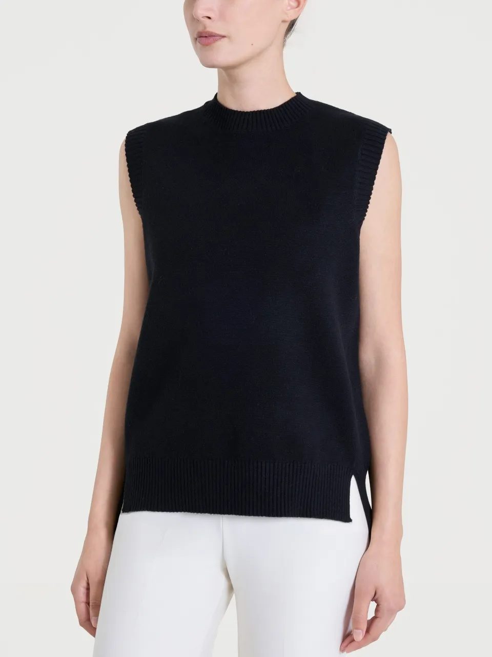 Ragno Super Soft Maglia smanicata donna nero viscosa