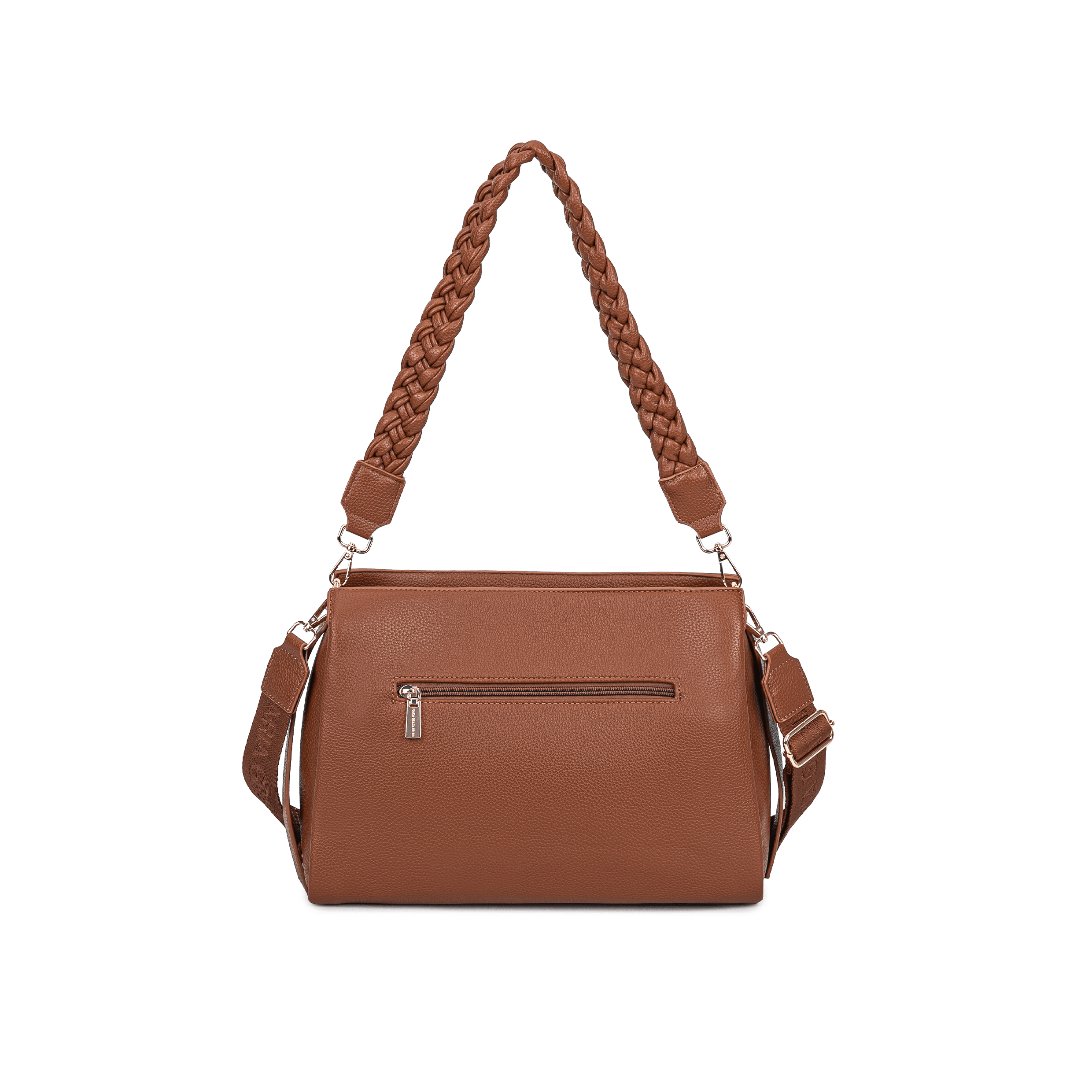 Maria Grazia Severi borsa tracolla pelle martellata manico intrecciato