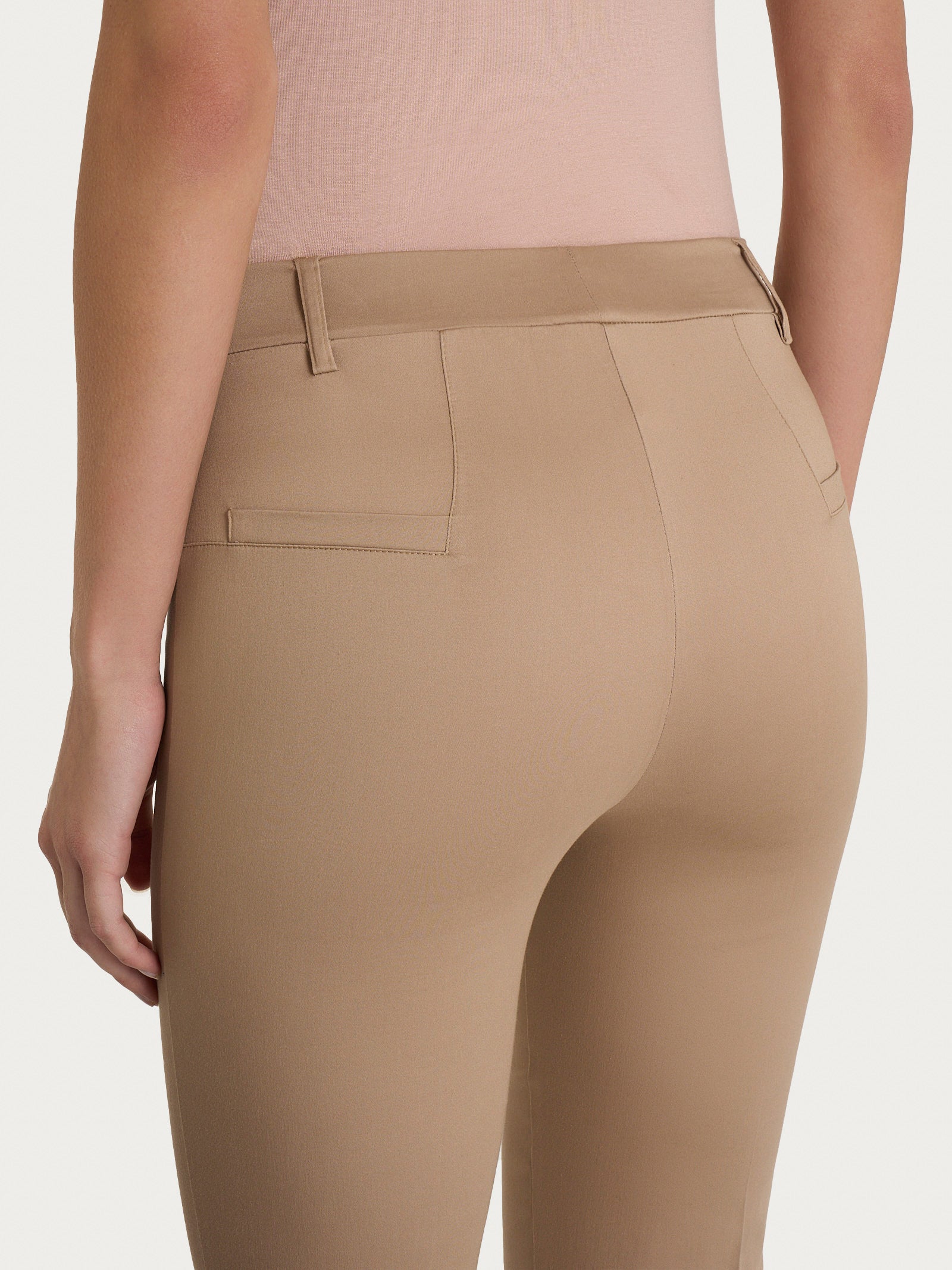 Ragno Satin Power pantalone flare Warm Taupe cotone