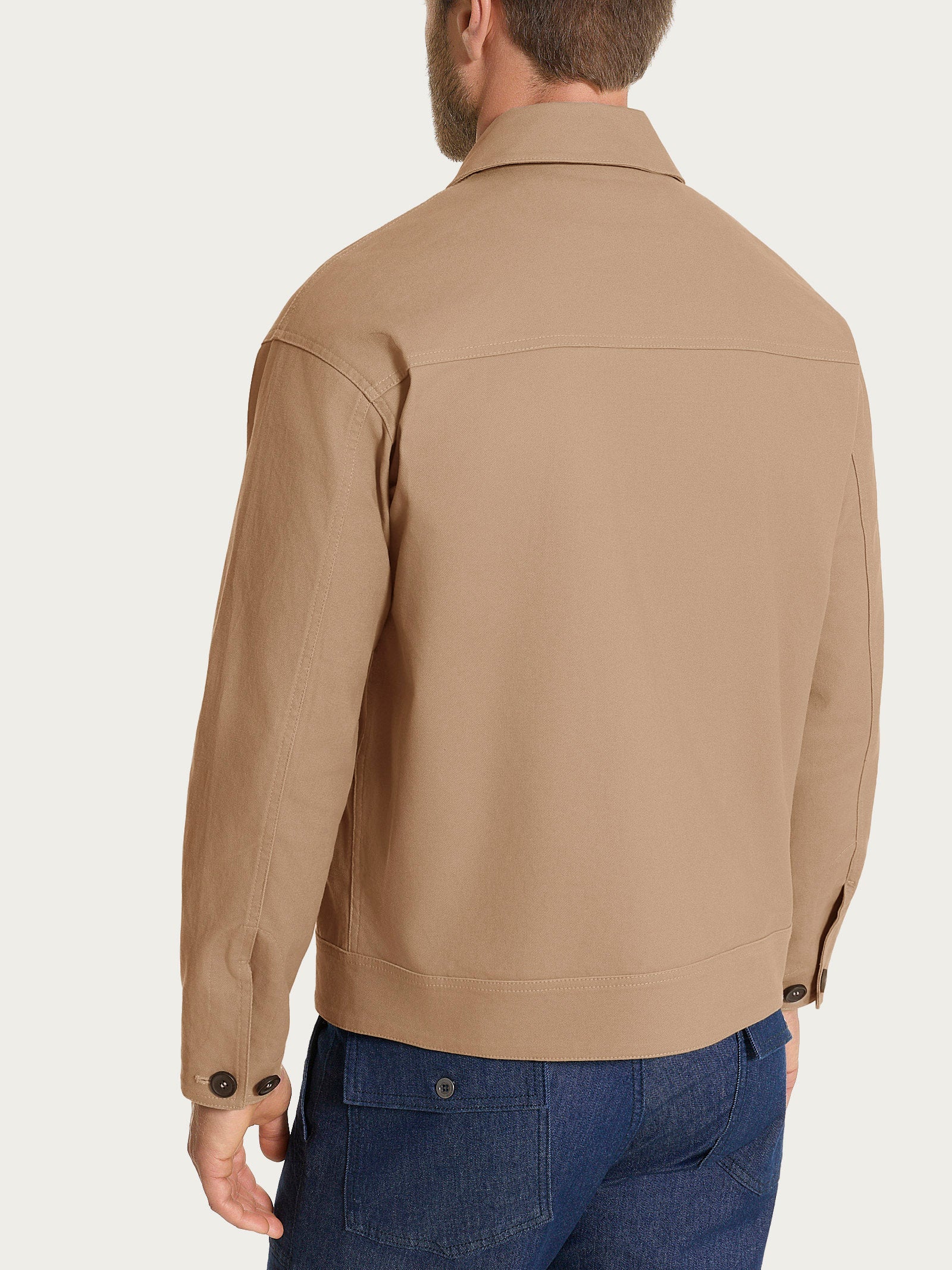 Ragno Canvas Stretch giacca zip uomo Tiger's Eye