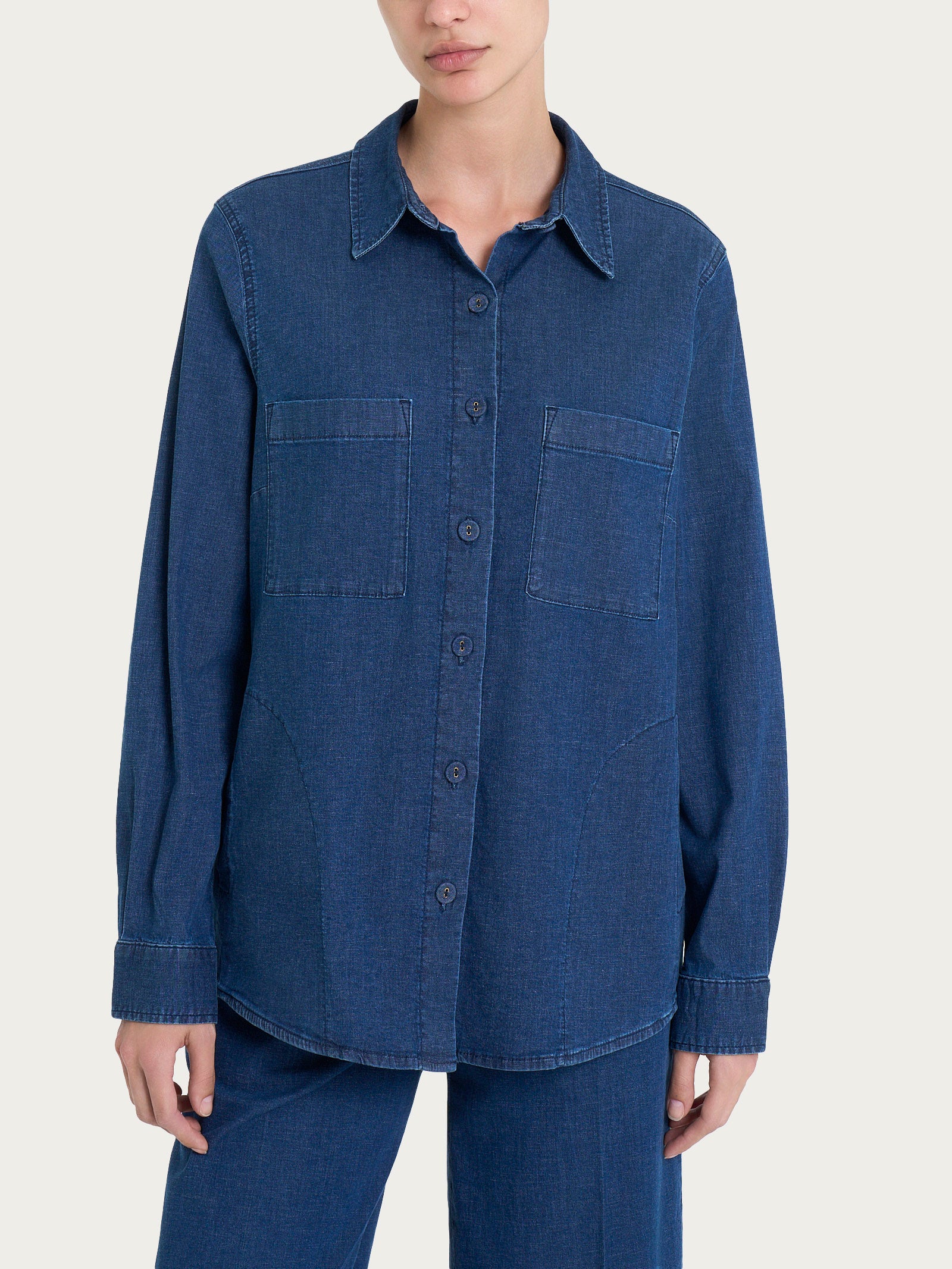 Ragno Super Light Denim Shacket camicia indigo leggera