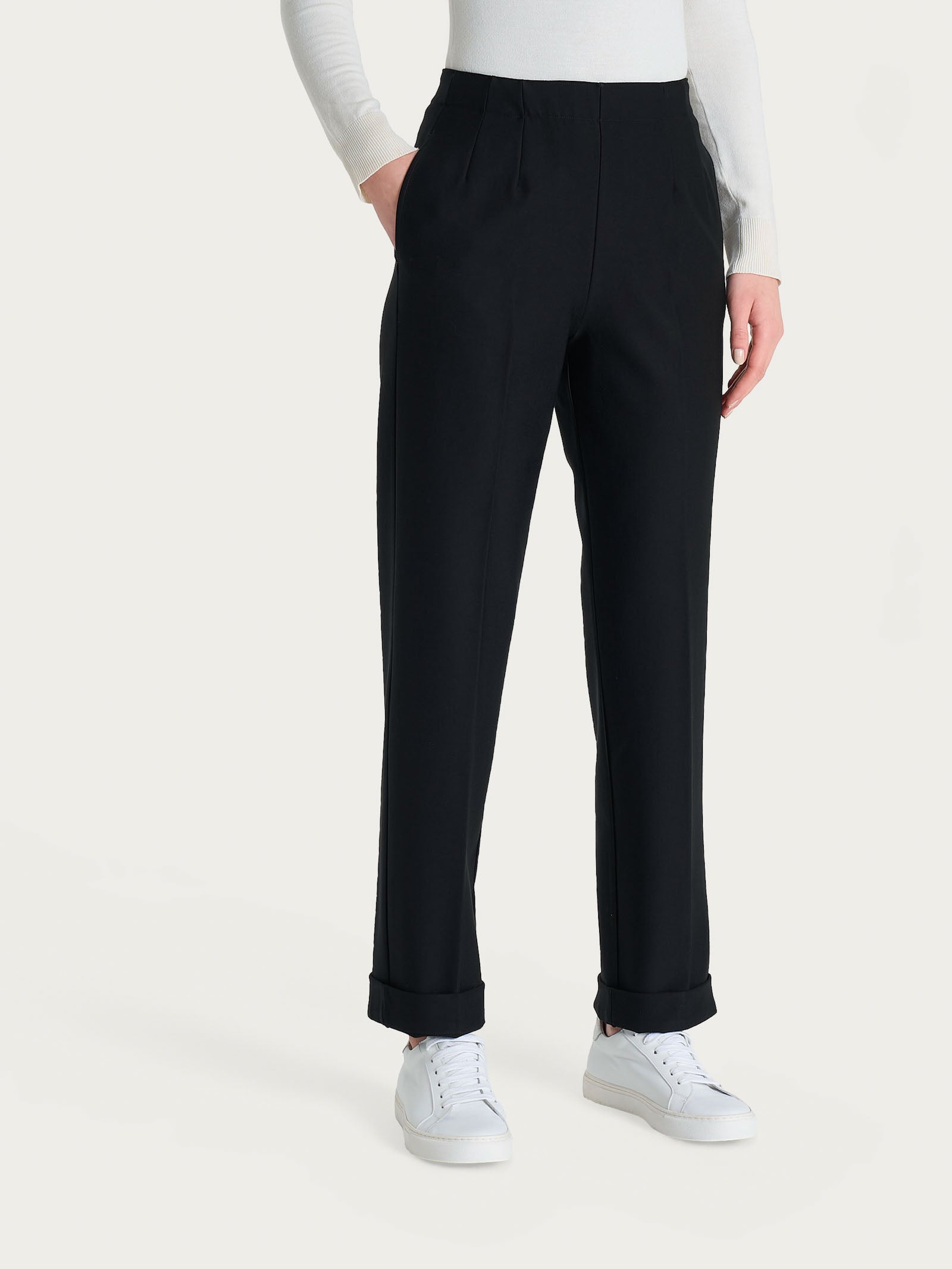 Ragno Compact Pantalone Dritto con Tasche Nero