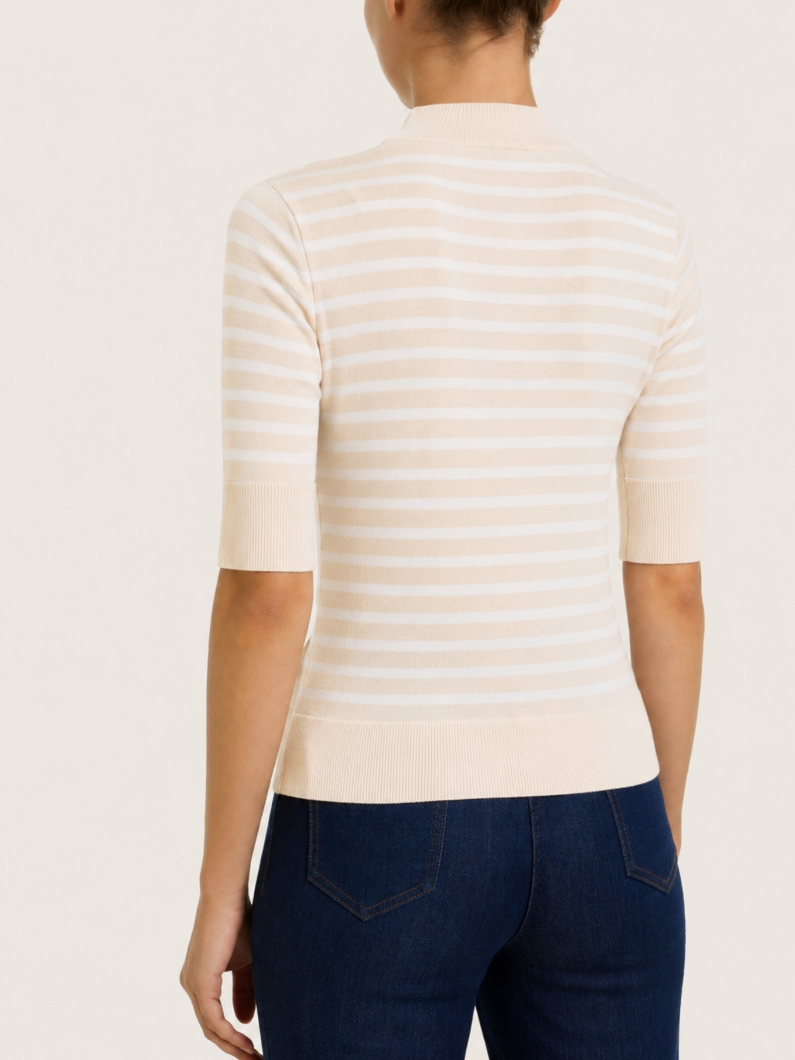 Ragno Four Seasons Lupetto a righe maglia Champignon