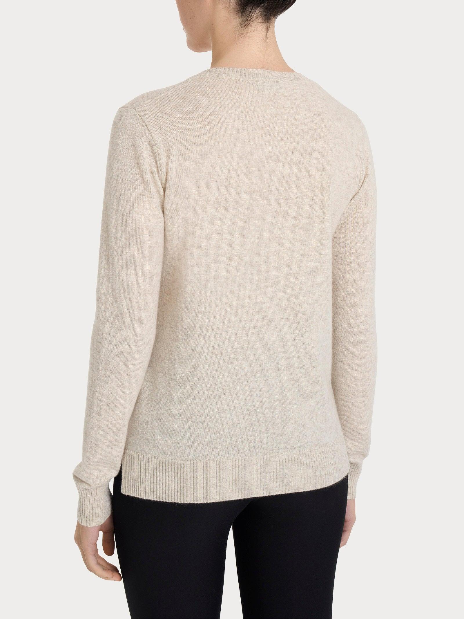 Ragno Merino Soft maglia scollo a V champignon calda