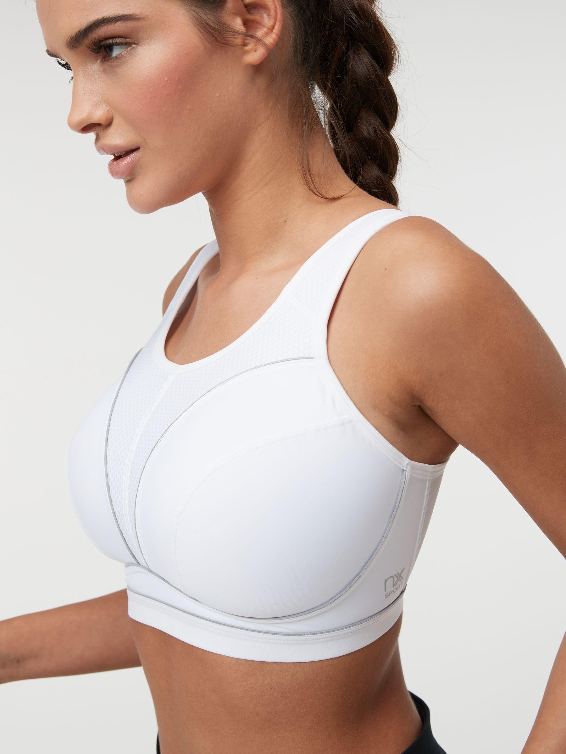 Next Reggiseno Sportivo Super-Elevato Senza Ferretto Bianco 95G