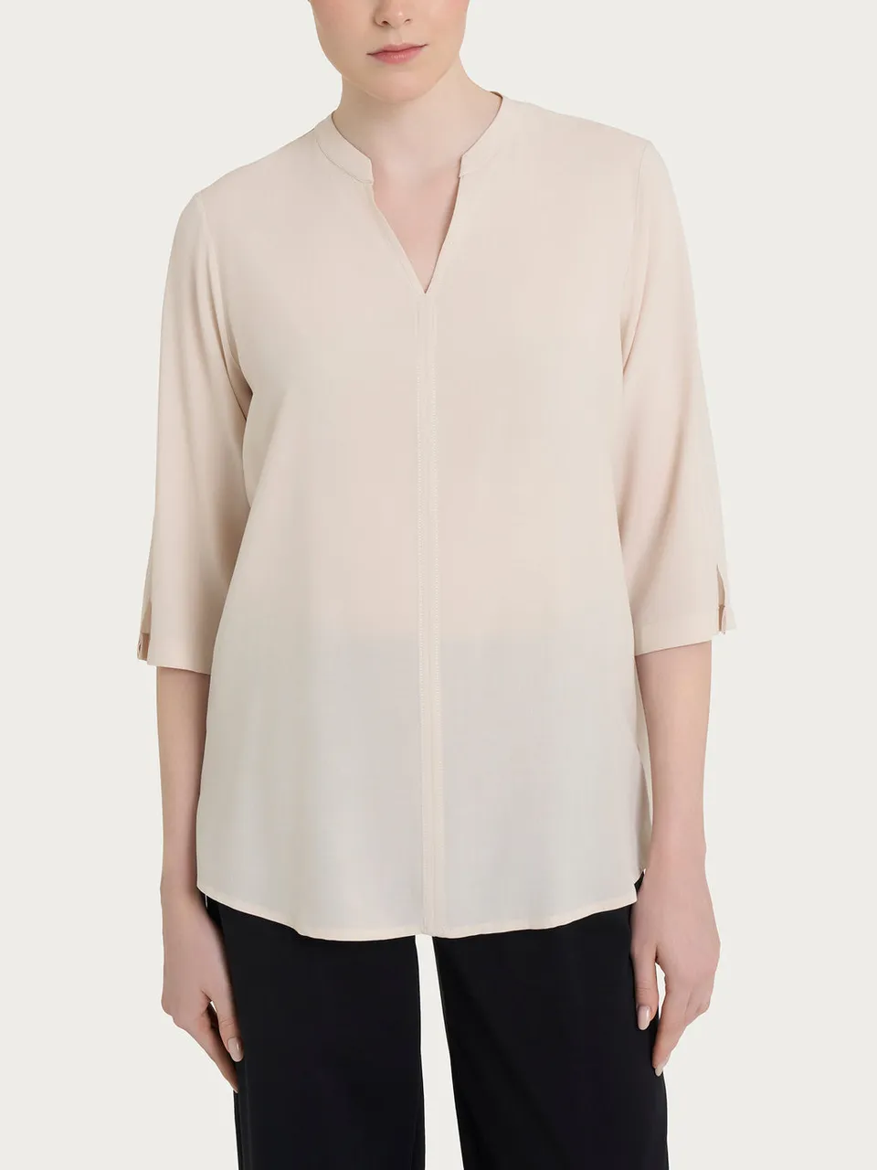 Ragno EcoSeta Blusa Collo Coreana Champignon Manica 3/4