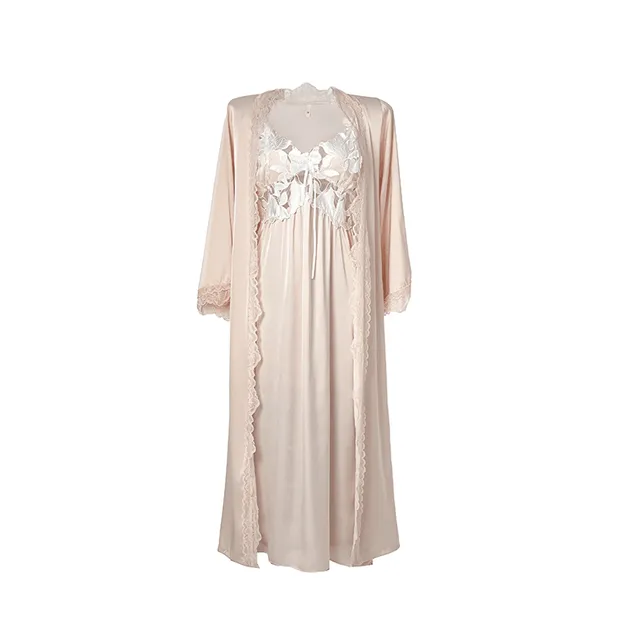 Maria Grazia Severi Camicia da Notte e Vestaglia Sati Rosa