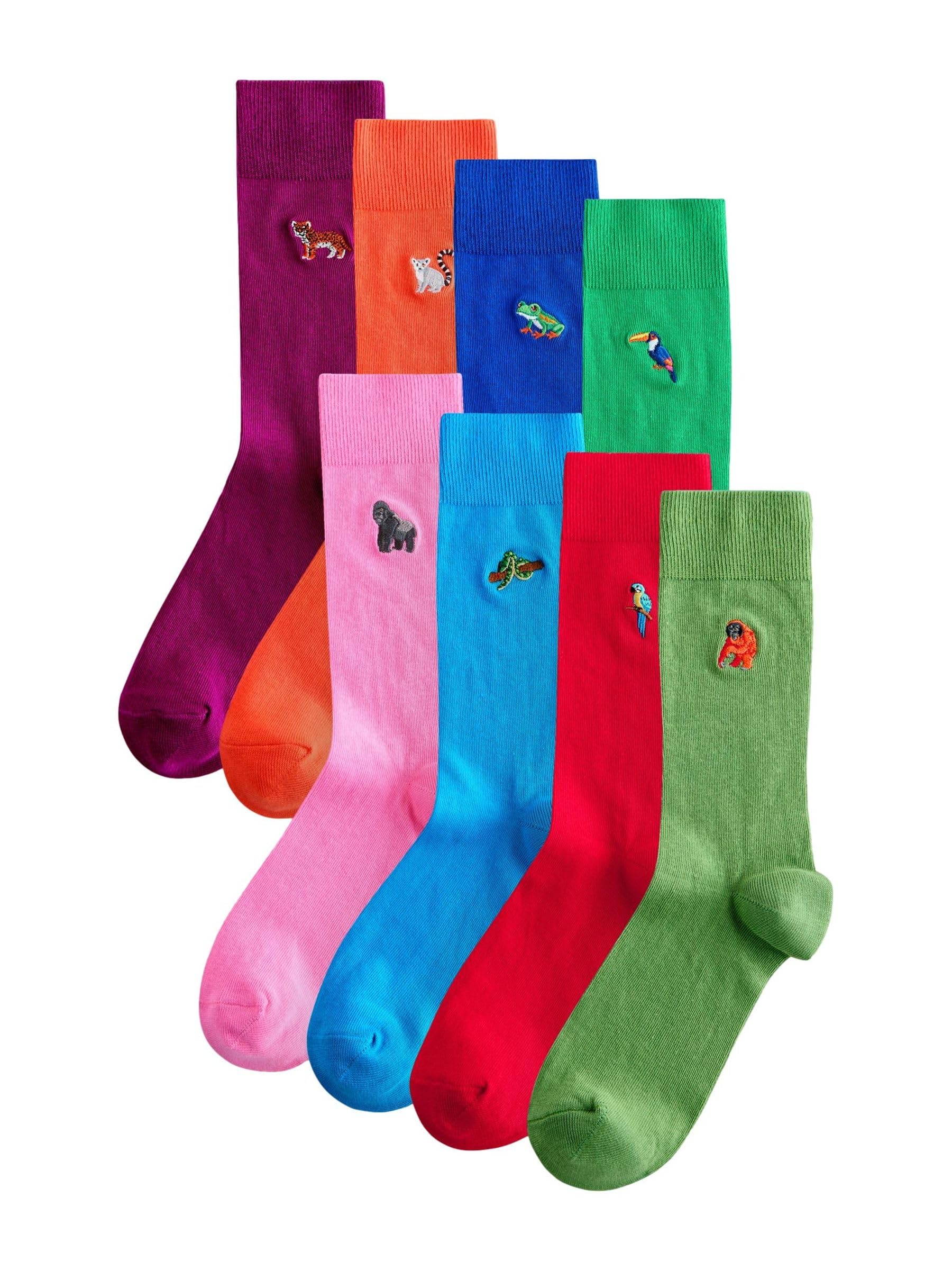 Next calzini uomo 39-43 8 paia ricamati vestibilità comoda