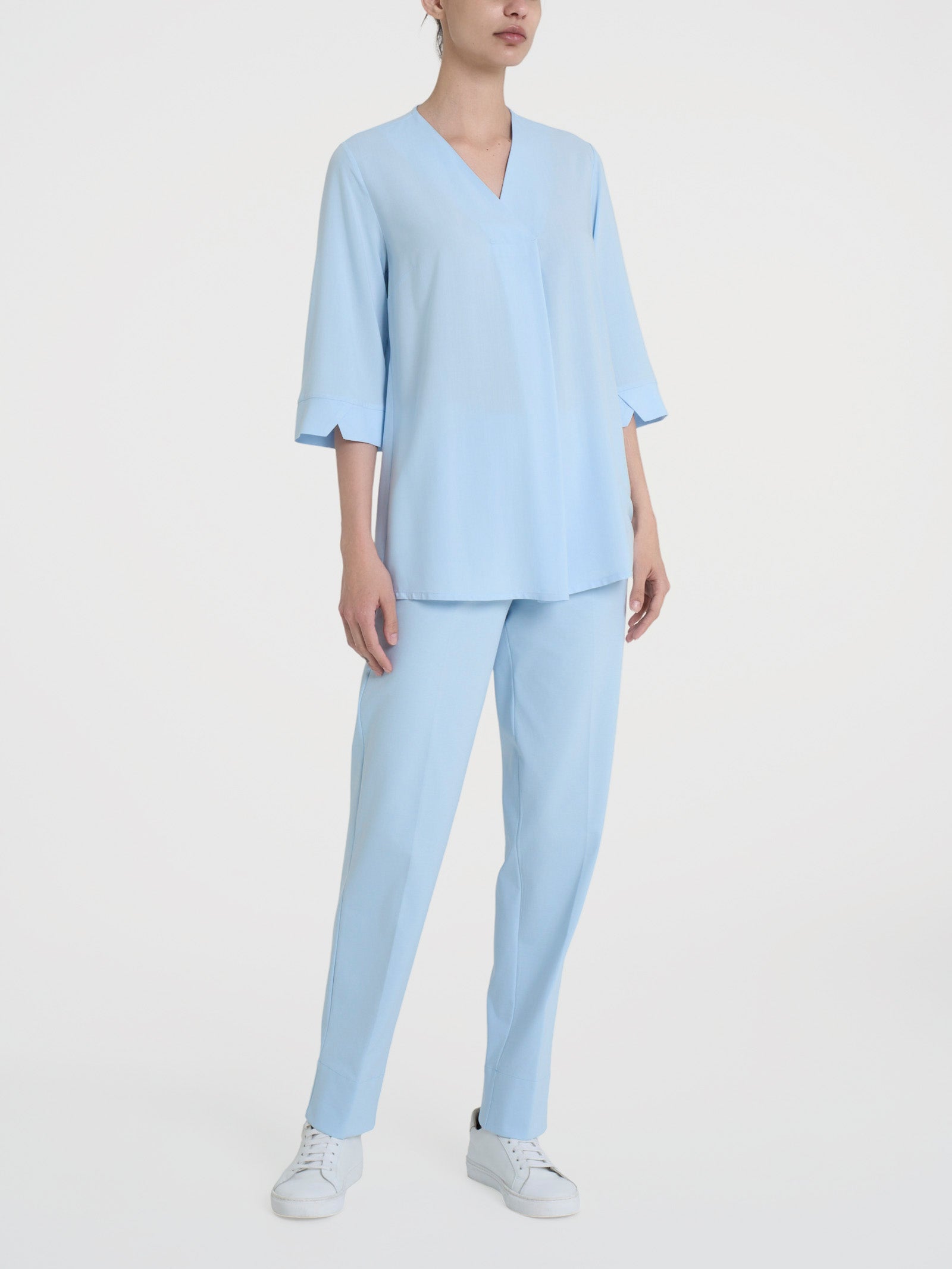 Ragno Ecoseta blusa scollo V manica 3/4 Skyway viscosa