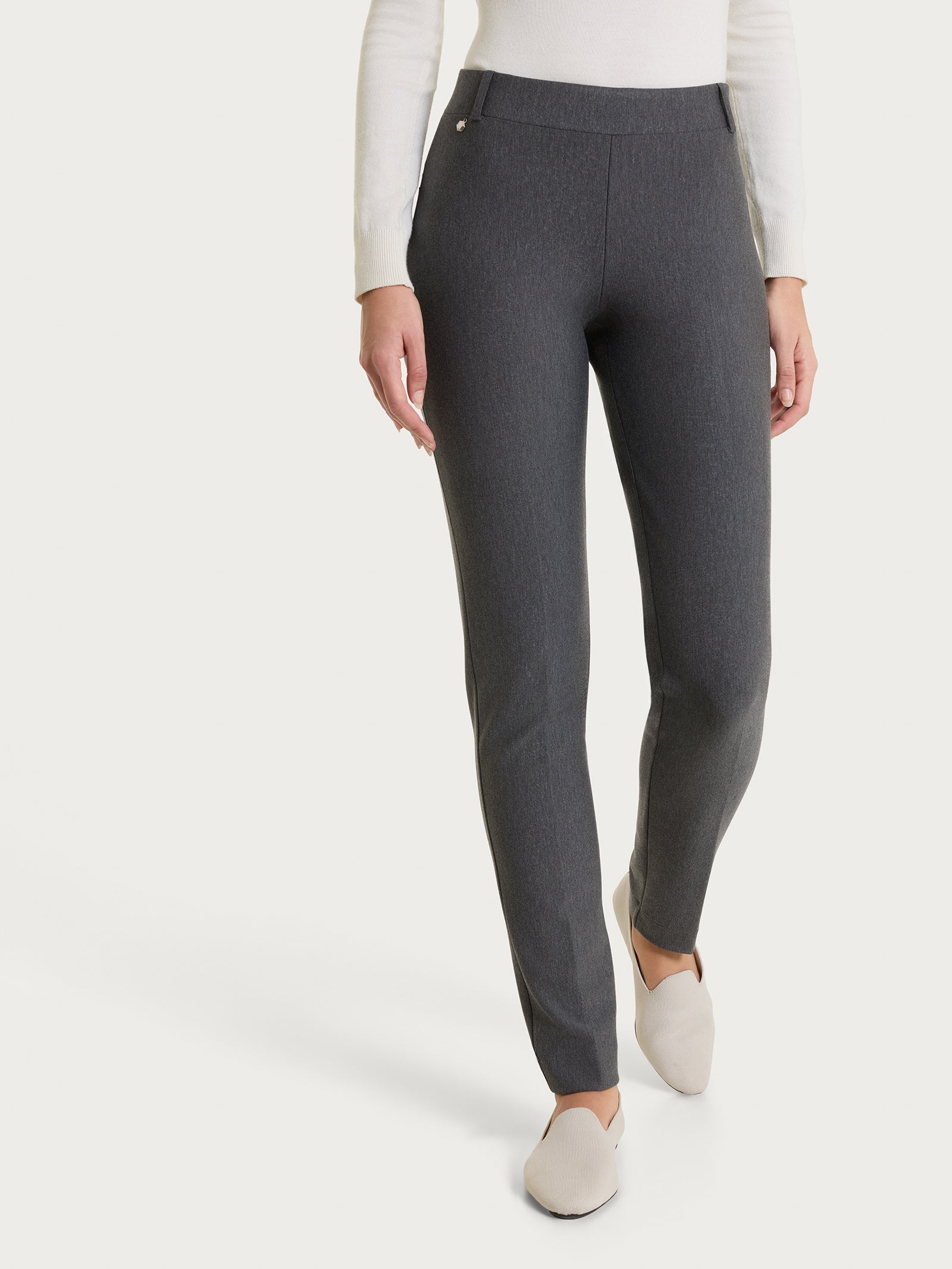 Ragno Compact Pantalone Sigaretta Skinny Ardesia Mel.