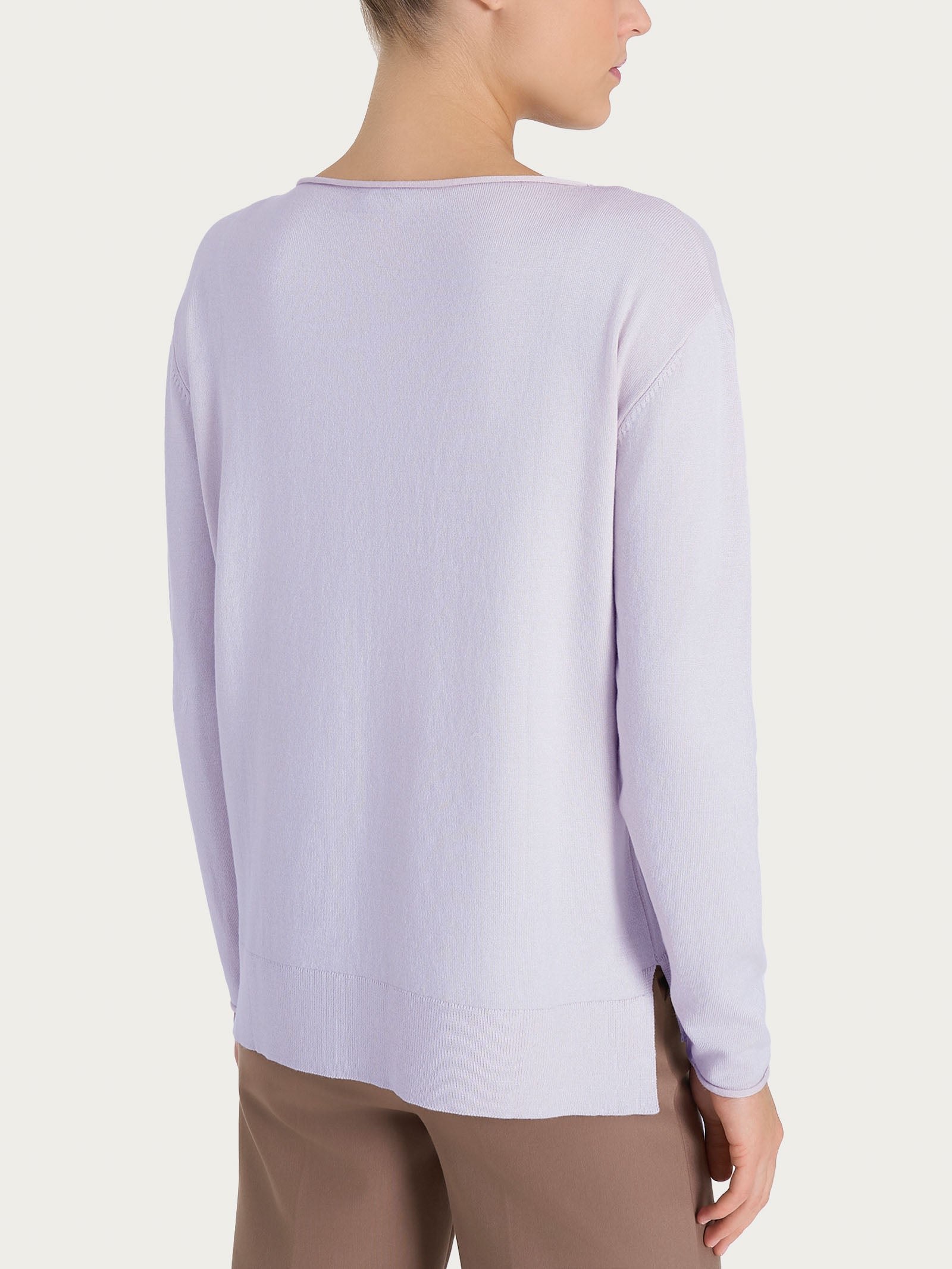 Ragno Four Seasons maglia asimmetrica barchetta Thistle viscosa
