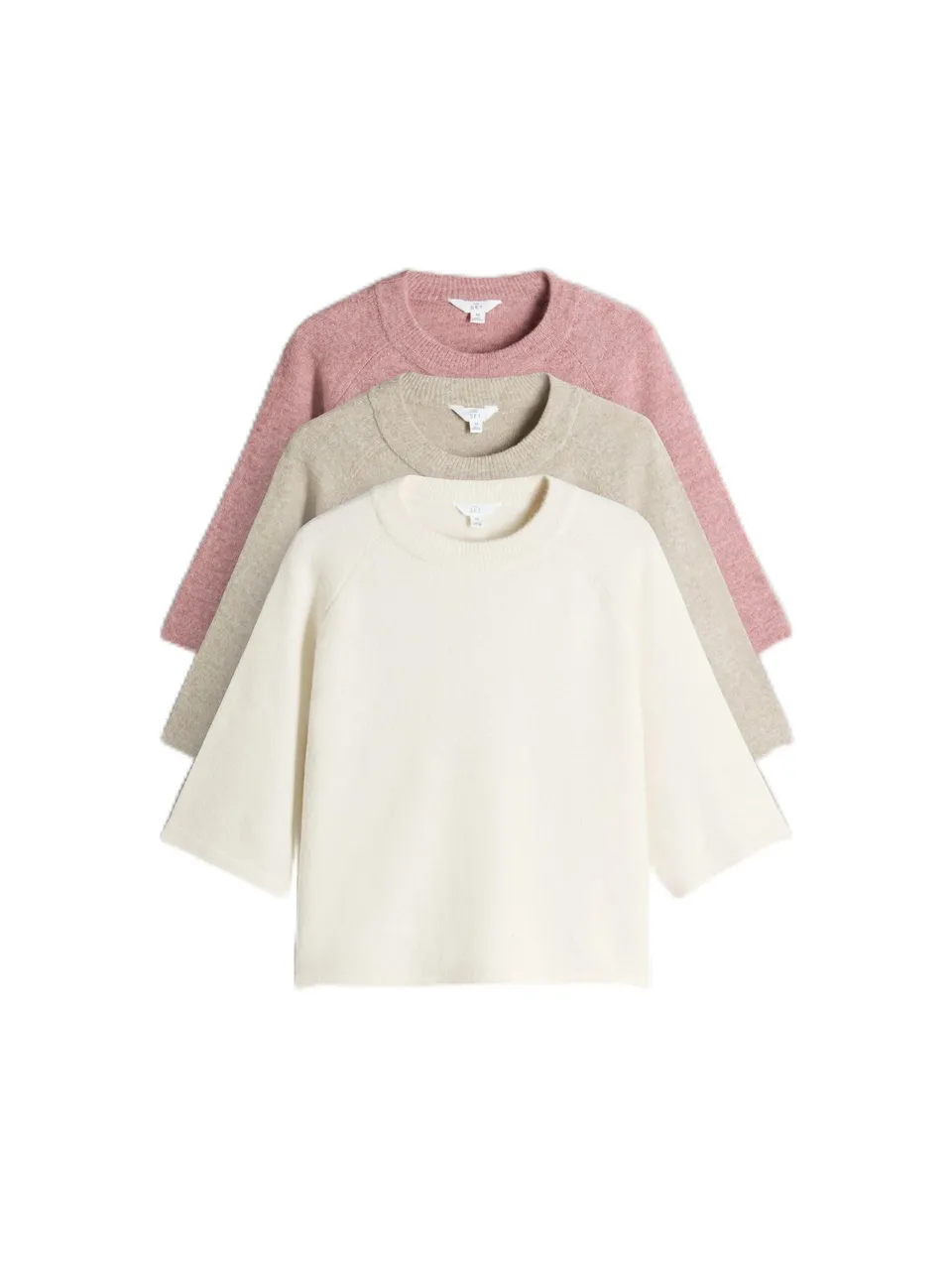 Geo Next The Set Maglietta Girocollo Maglia con Lana 3 Pezzi