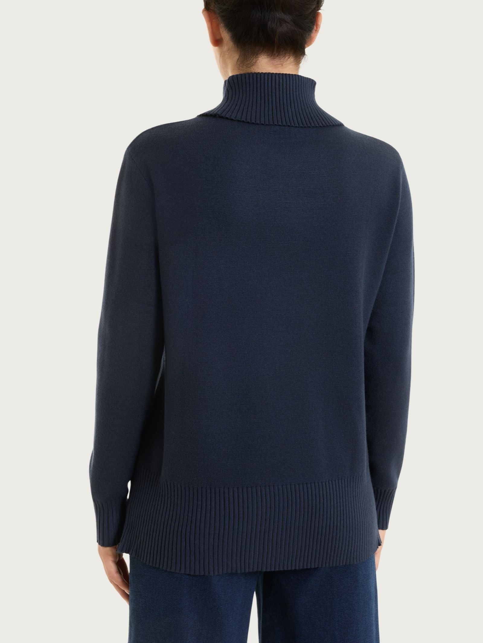 Ragno Super Soft Maglia Collo Alto Bleu boxy