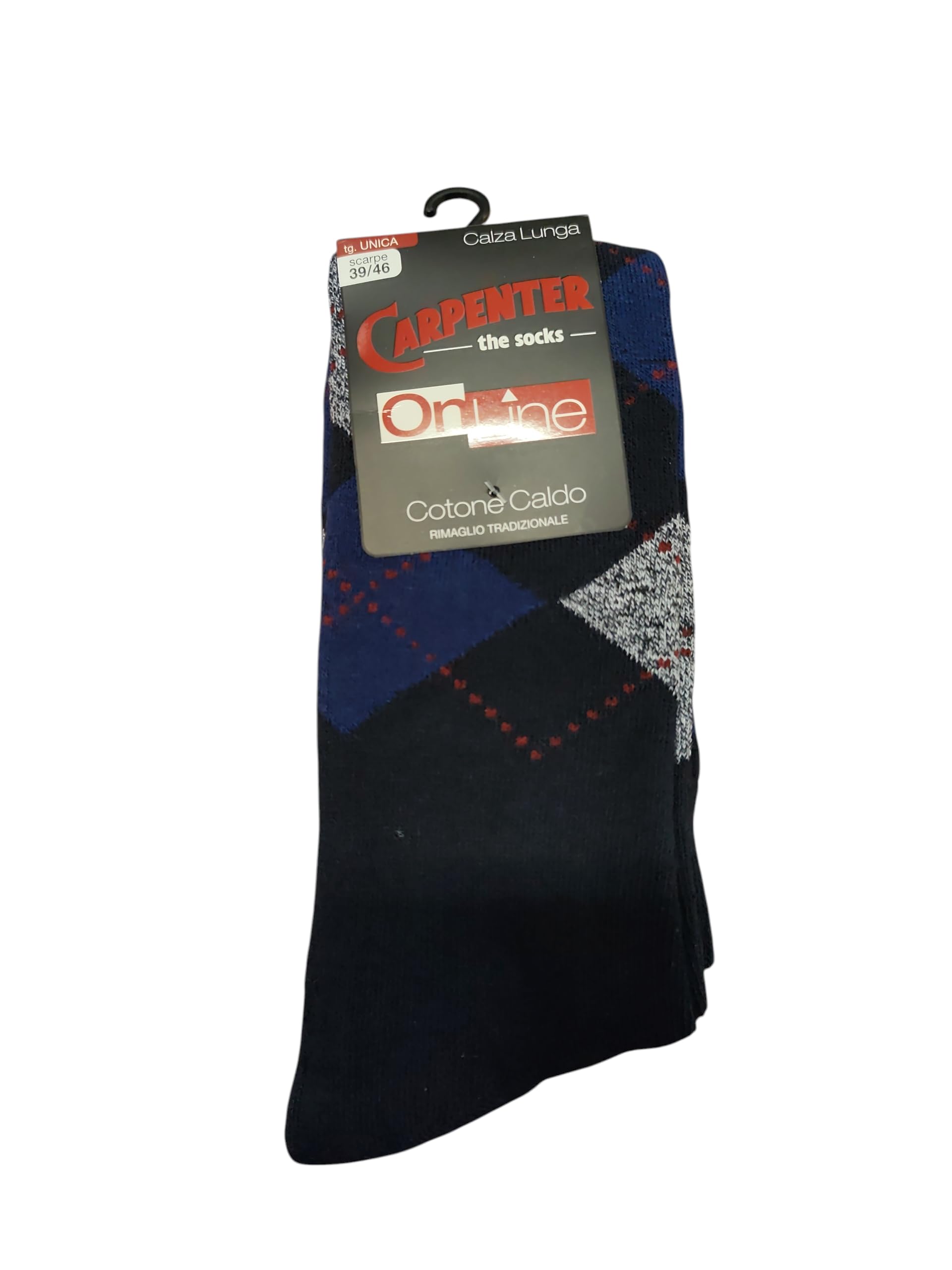 Lady C Carpenter Calze Lunghe Uomo Rombi 6 Paia Caldo Cotone