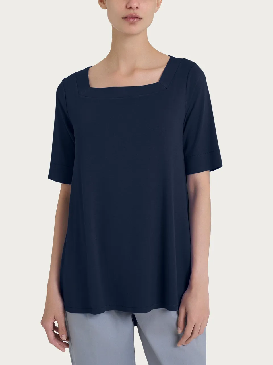 Ragno Viscosa Summer maglietta manica 3/4 bleu viscosa