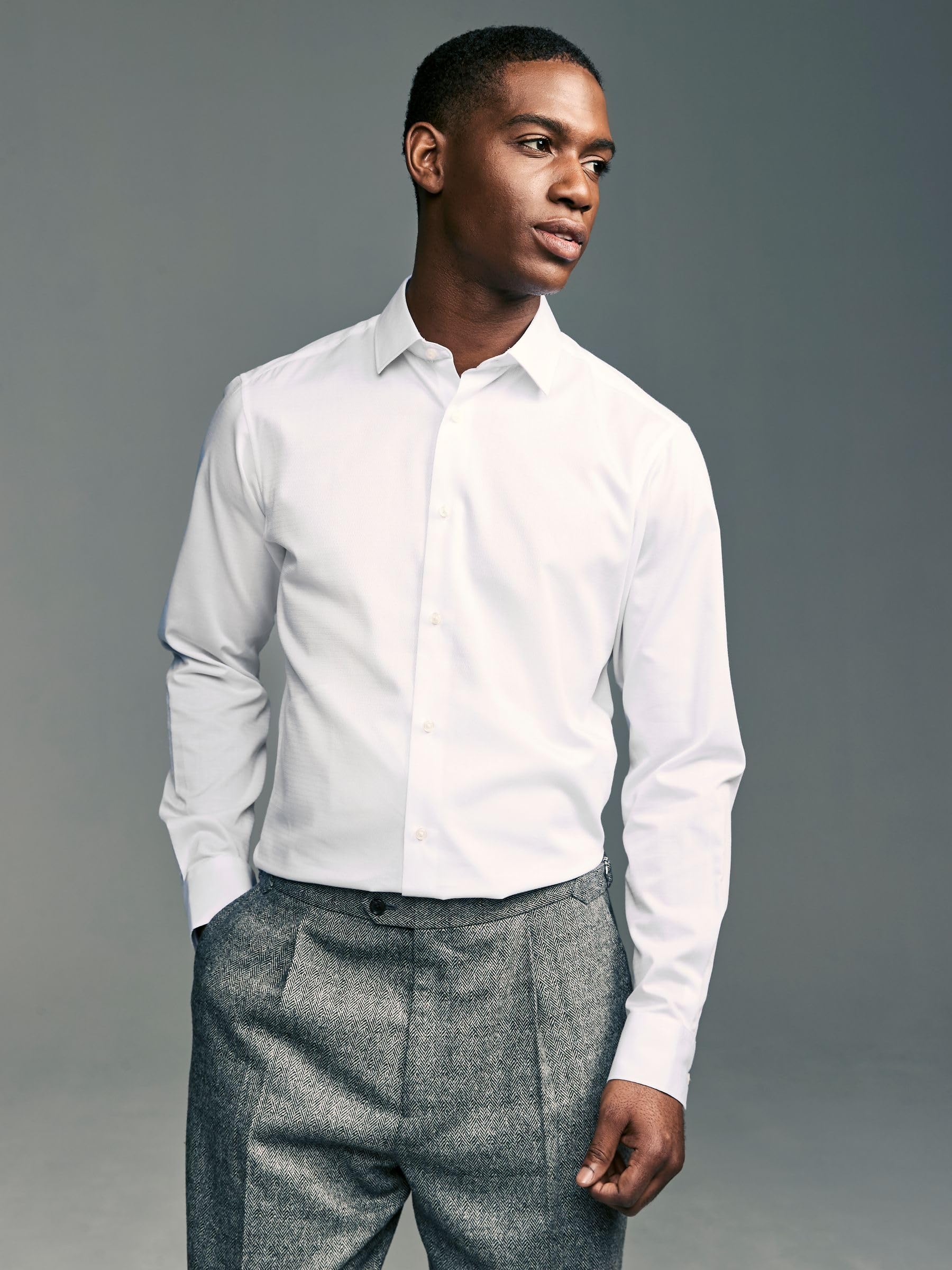 Next Camicia Easy-Care Testurizzata Slim Uomo