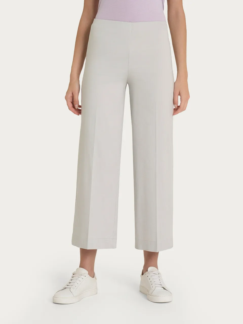 Ragno Satin Power Pantalone cropped Dawn Blue wide leg