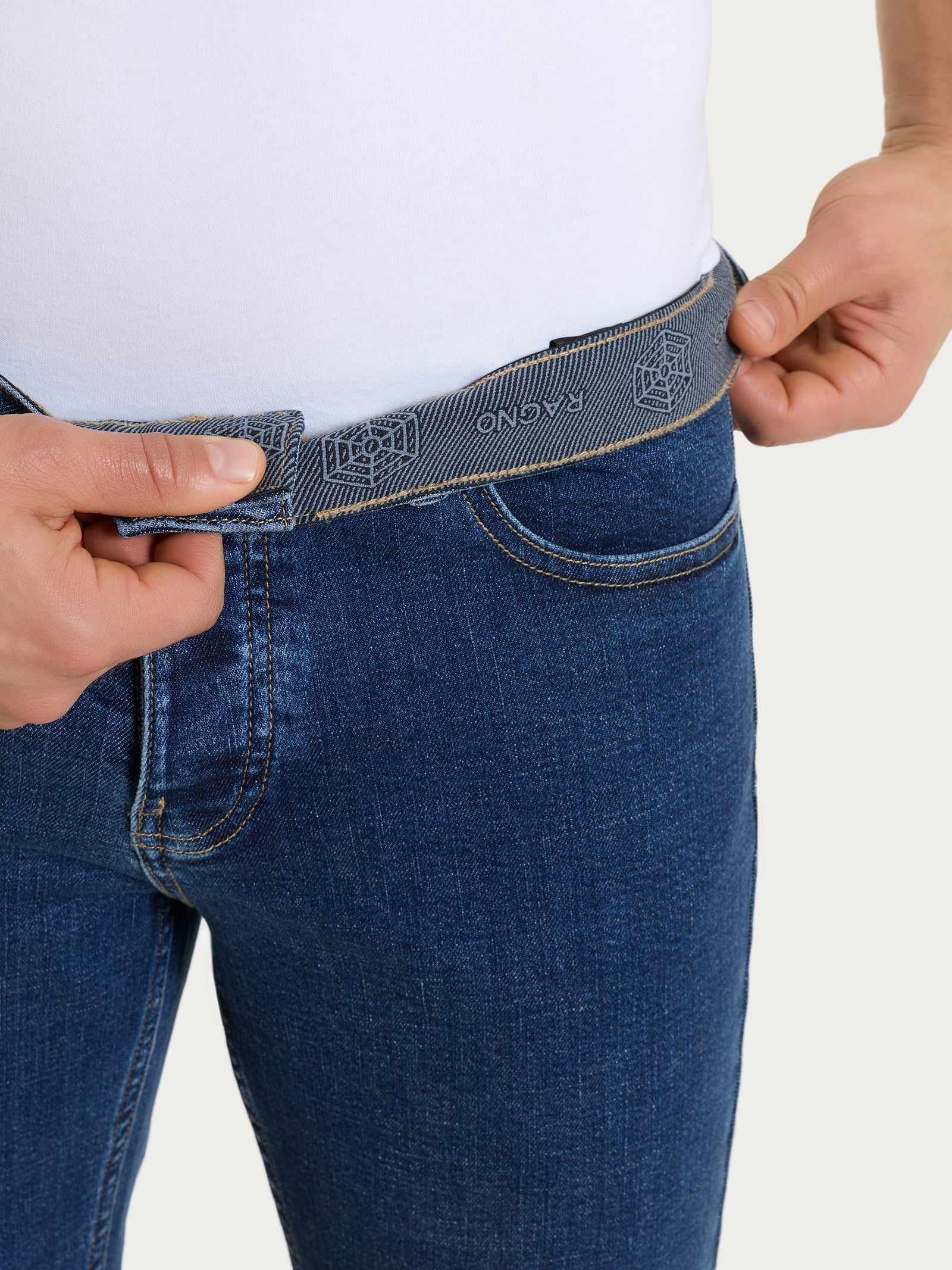 Ragno Super Denim Jeans Bootleg Jeans cotone comfort belt
