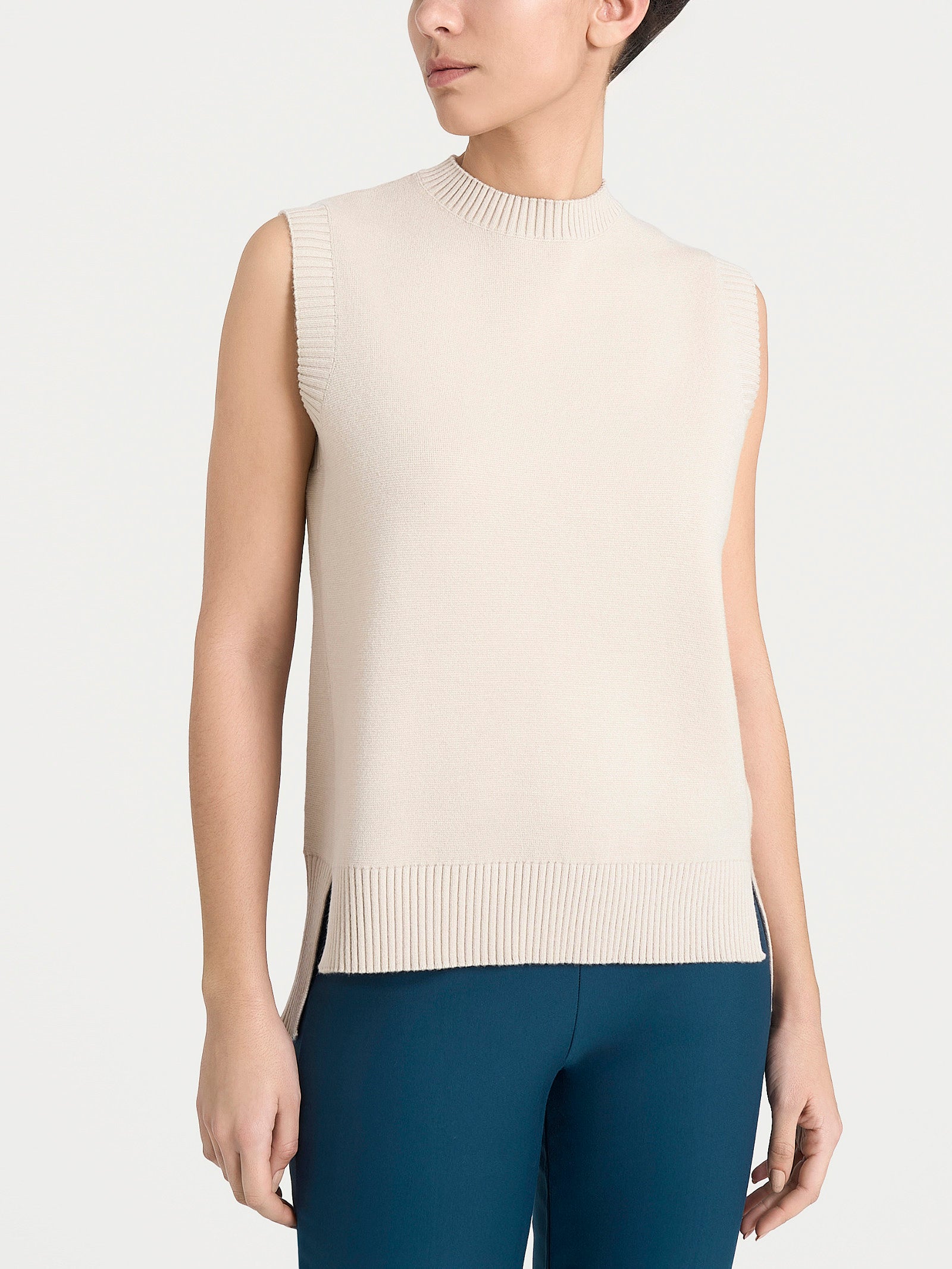 Ragno Super Soft maglia smanicata Champignon misto viscosa