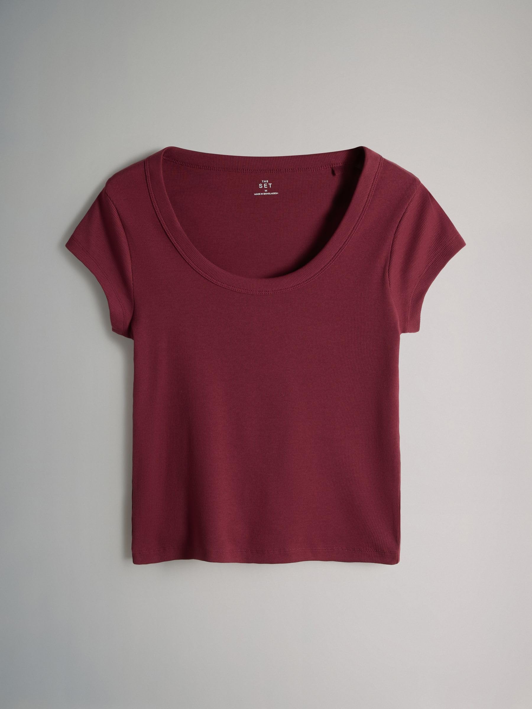 Next The Set Confezione da 5 T-Shirt Coste Donna Scollo Rotondo