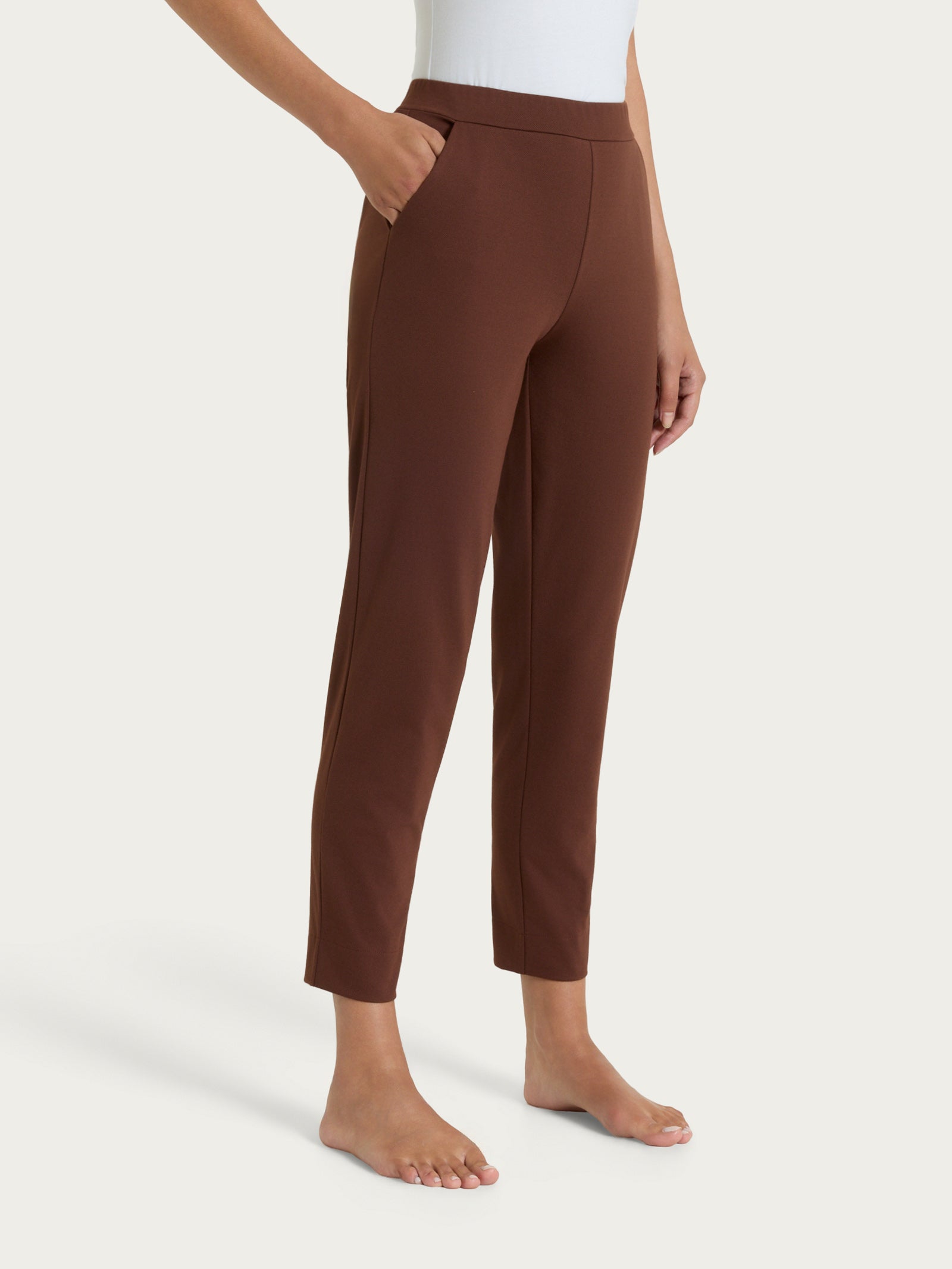 Ragno Jersey Cotone Pantalone Carota Chocolate Fondant con tasche