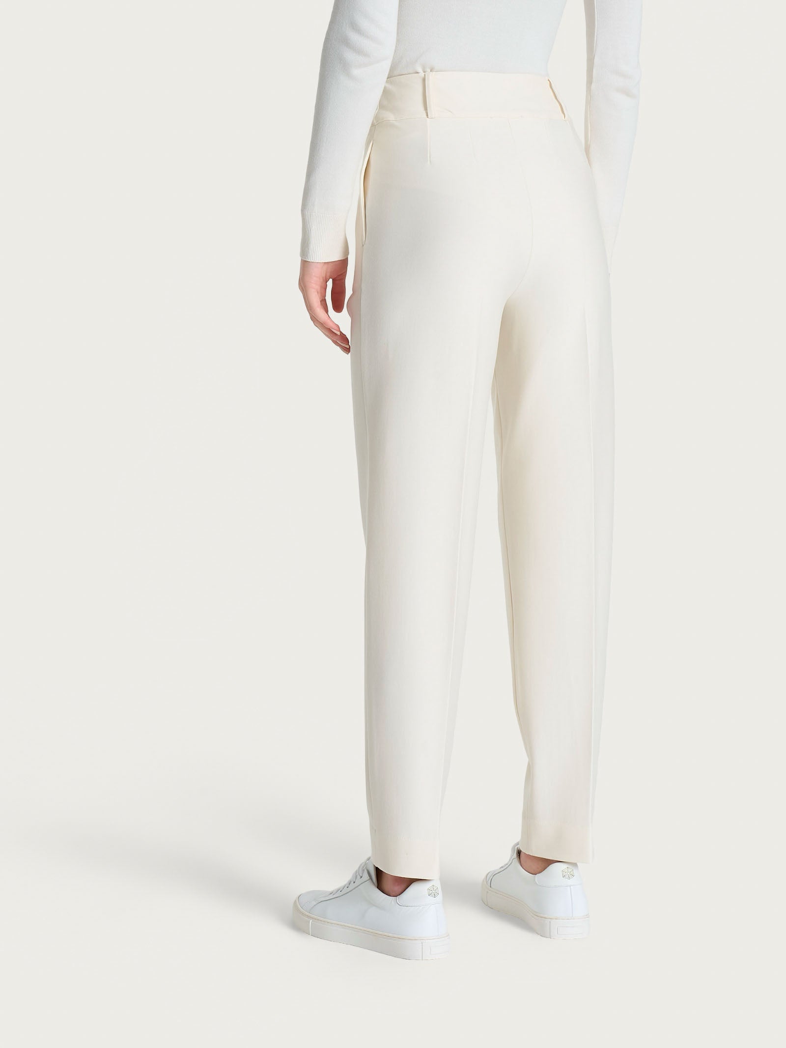 Ragno Gem pantalone carota tapered avorio elasticizzato