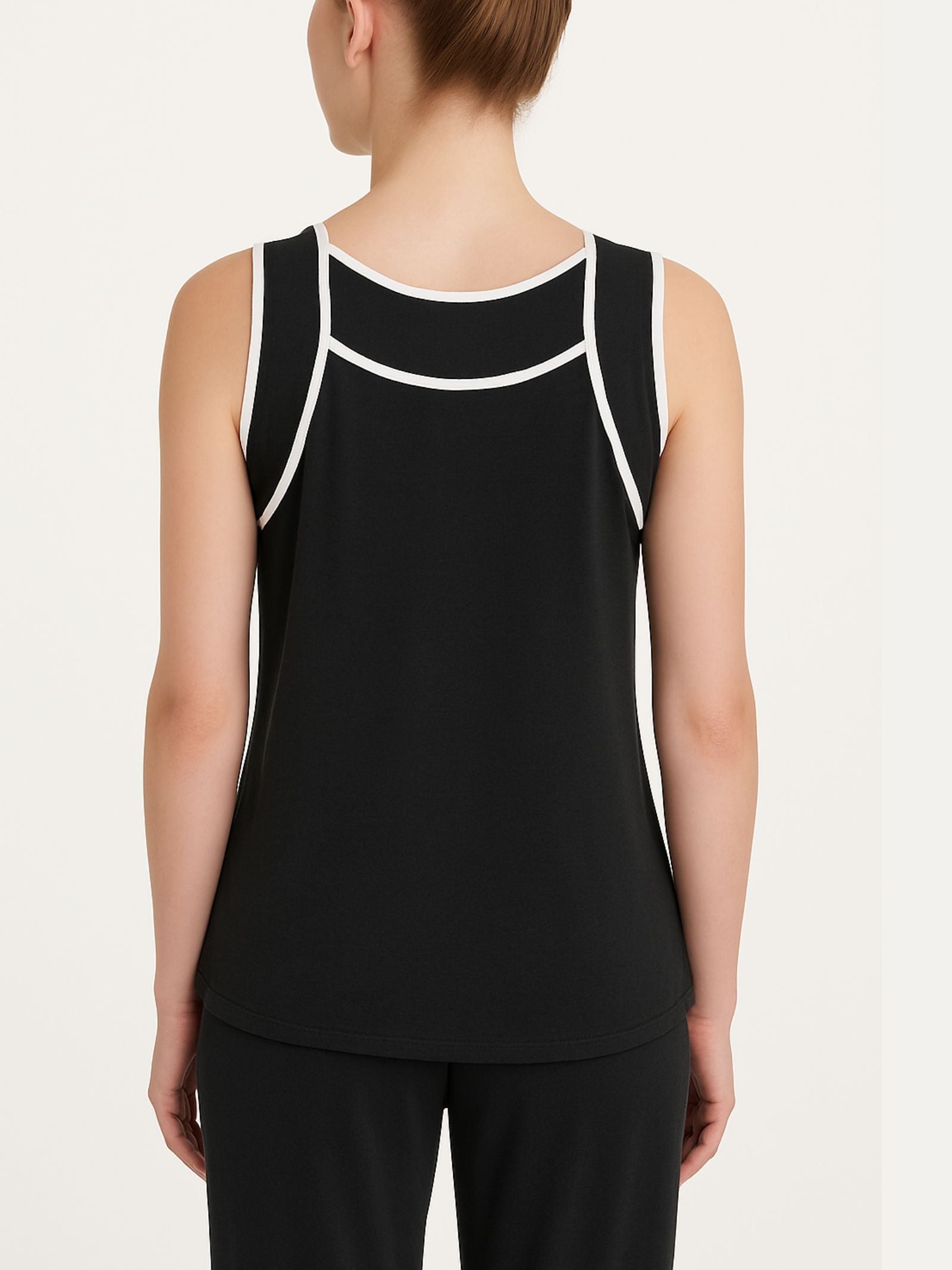 Ragno Viscosa Summer Top Spalla Larga Fant.Nero fresco