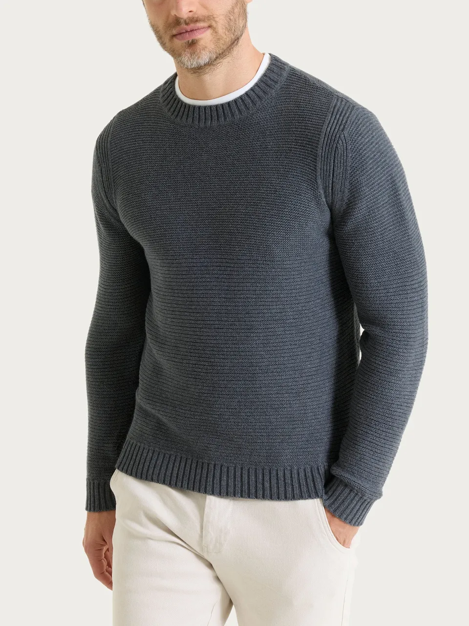 Ragno Winter Cotton pull girocollo cotone Ardesia Mel.