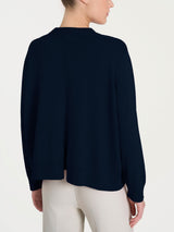 Ragno Four Seasons cardigan corto donna blu