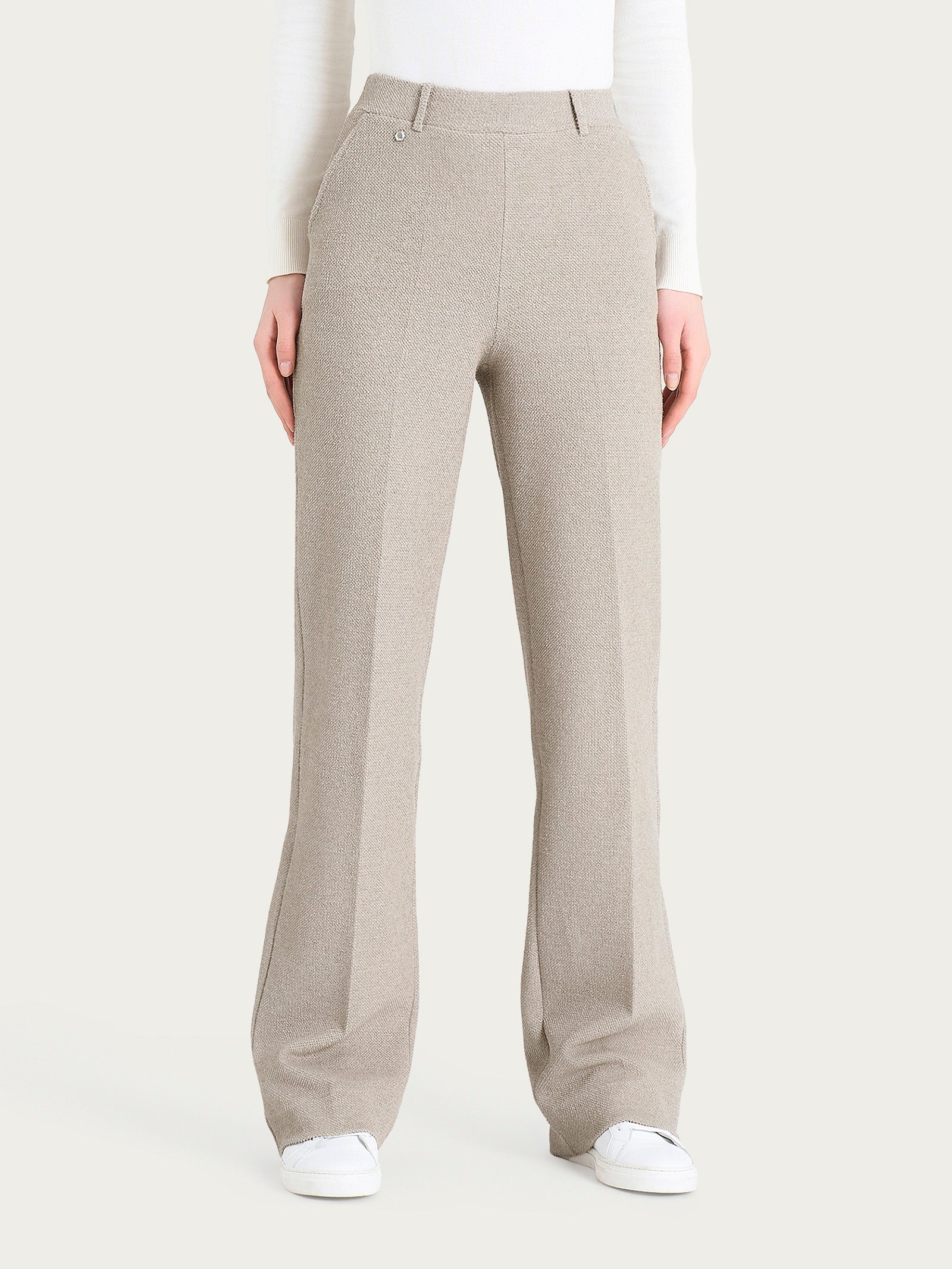 Ragno Relaxed Pantalone Wide Leg Japanese Fleece String Mel. caldo